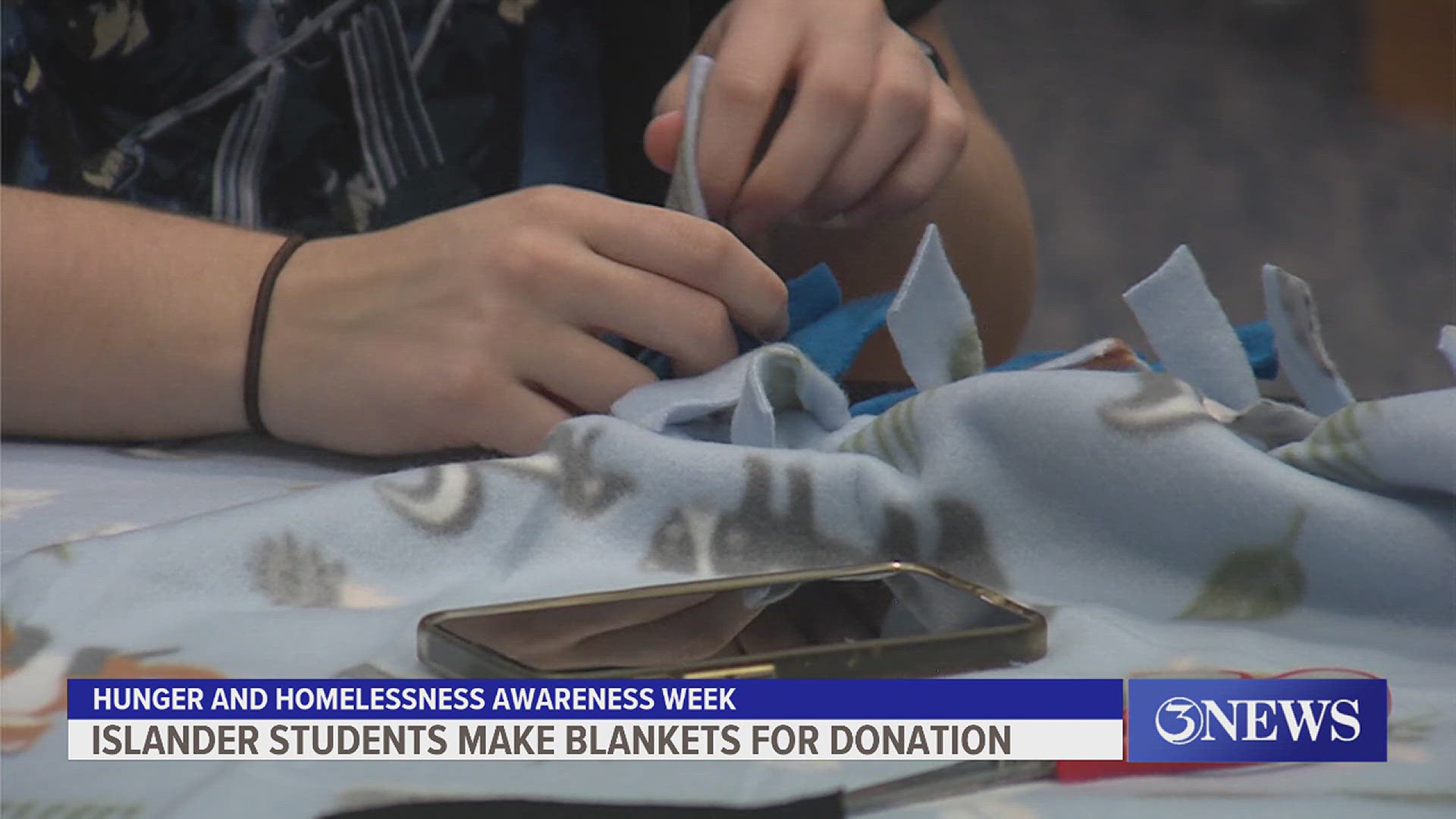 Students showed up to create no-sew blankets for those in need of warmth and comfort as we enter the colder months.