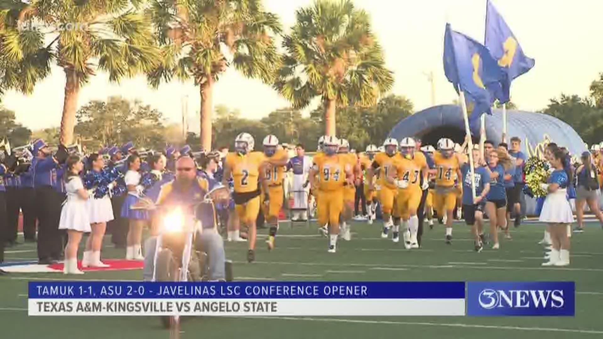 Angelo State dominated Texas A&M-Kingsville on Saturday night handing the Javelinas their second loss of the season 44-7.