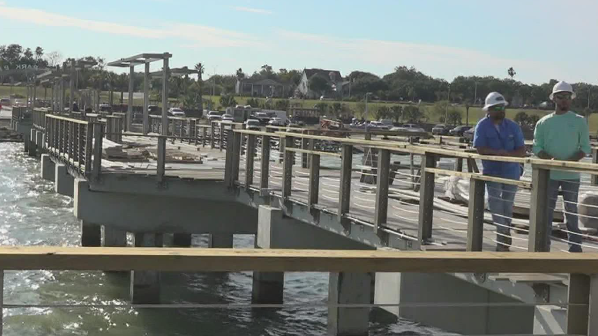 City Mayor Paulette Guajardo was able to view the progress of the pier, and was impressed by the many improvements.