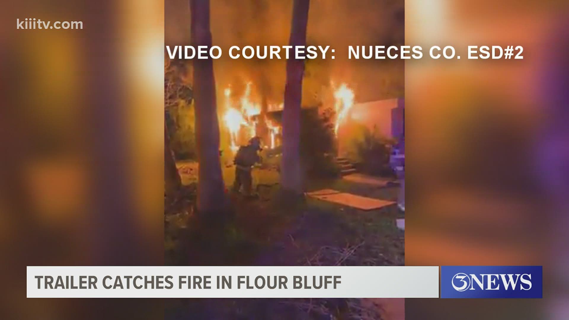 Flames roared through the home as firefighters worked to bring it under control in under 15 minutes.