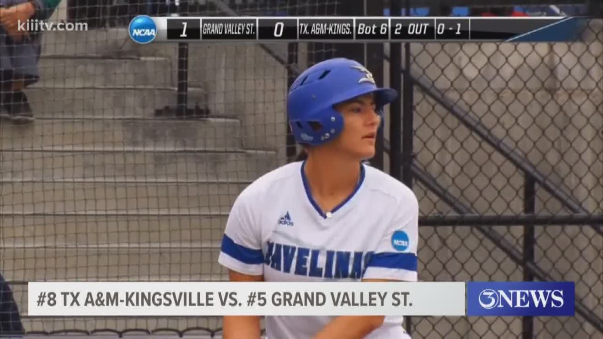Texas A&M-Kingsville softball topped Grand Valley State 2-1 in their opening round of the tournament.