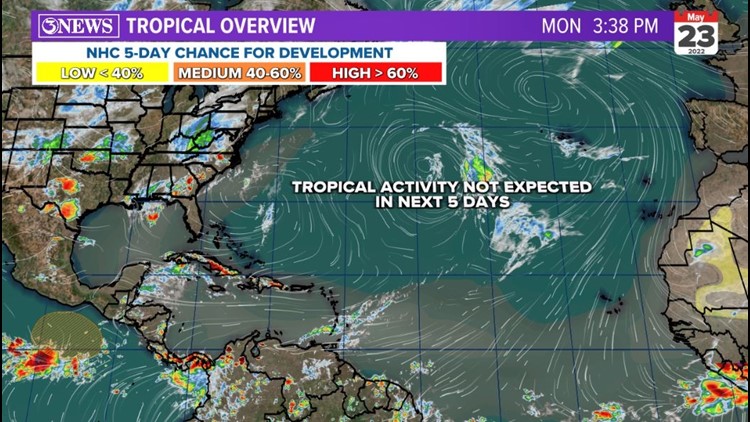 TROPICAL UPDATE: No developments over the next 5 days