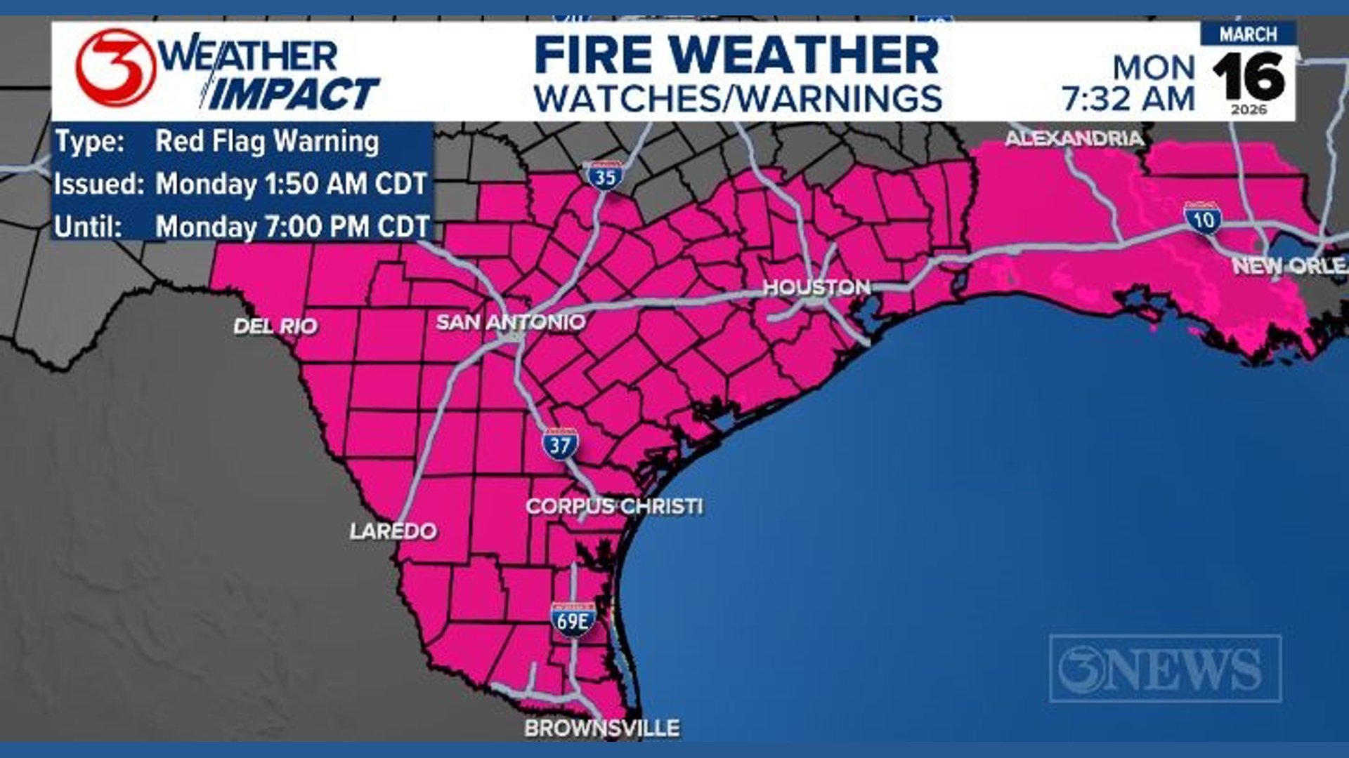 Weather Impact Alert: Strong wind gusts and extreme fire danger ...
