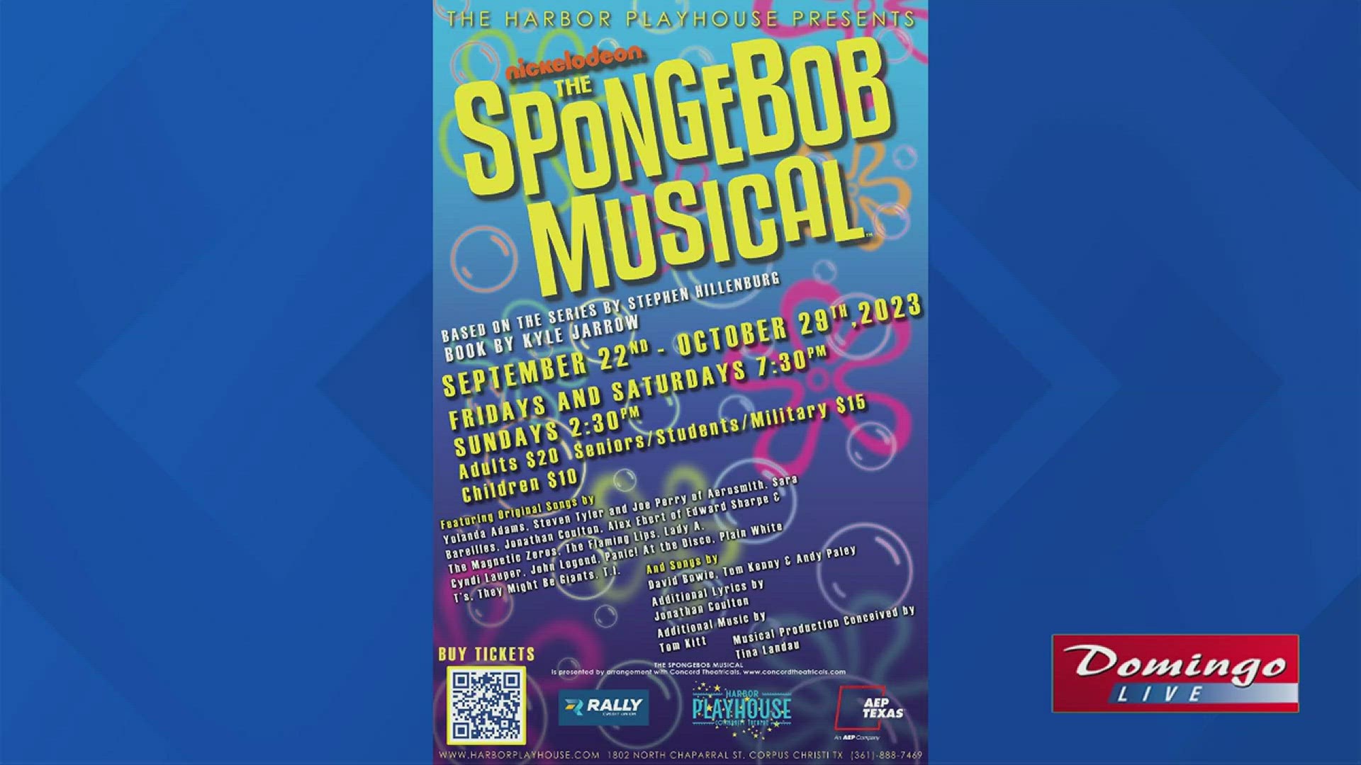 "The SpongeBob Musical" comes to Harbor Playhouse Sept. 22 and will run until Oct. 29.