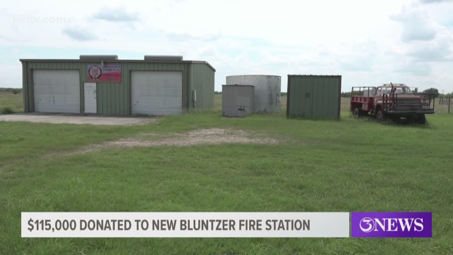 The community of Bluntzer, Texas, just northwest of Corpus Christi, is about to get a new fire station thanks to a generous donation from a well known South Texas ranching family.