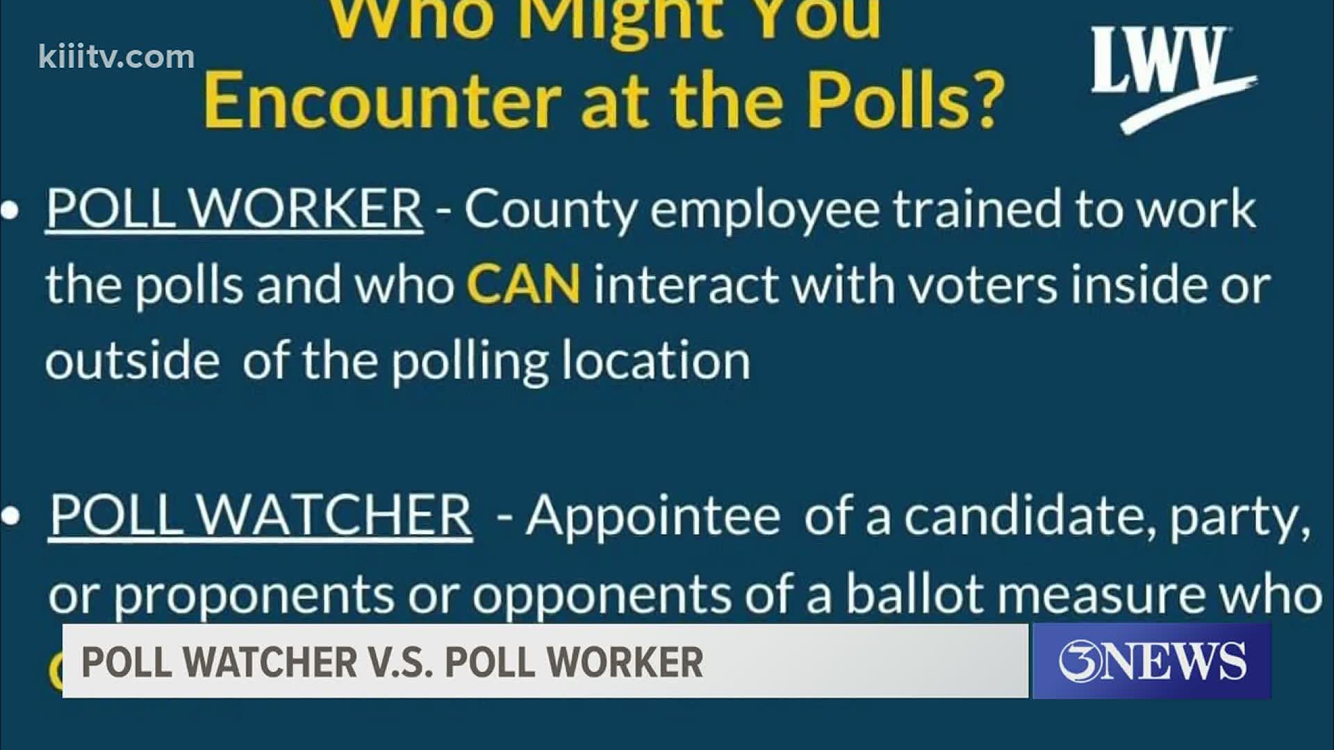 When voting you'll interact with a poll worker, but one person you may not even notice will be the poll watcher.
