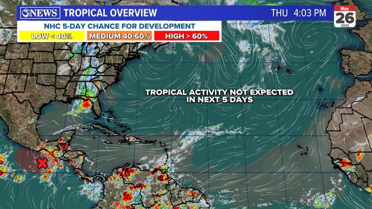 TROPICAL UPDATE: No developments for the next 5 days
