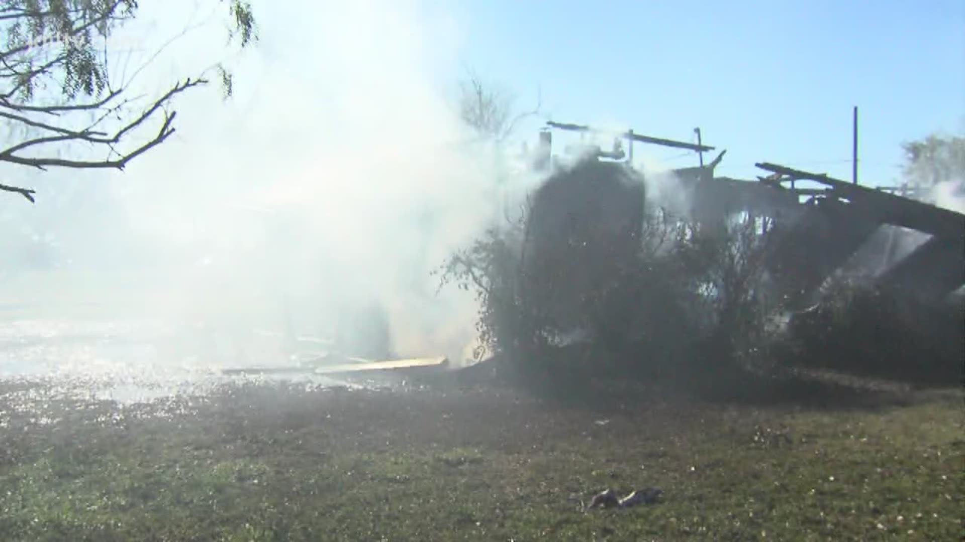 Home destroyed by fire in Mathis