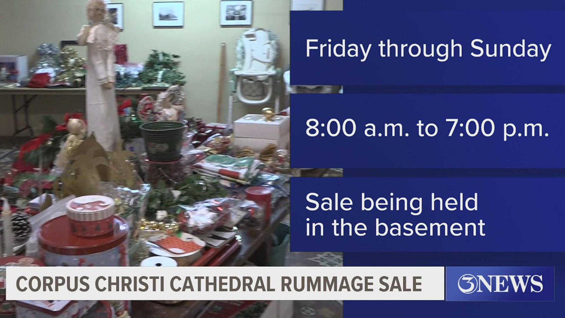 The event, which has hundreds of items for sale, runs through Sunday.