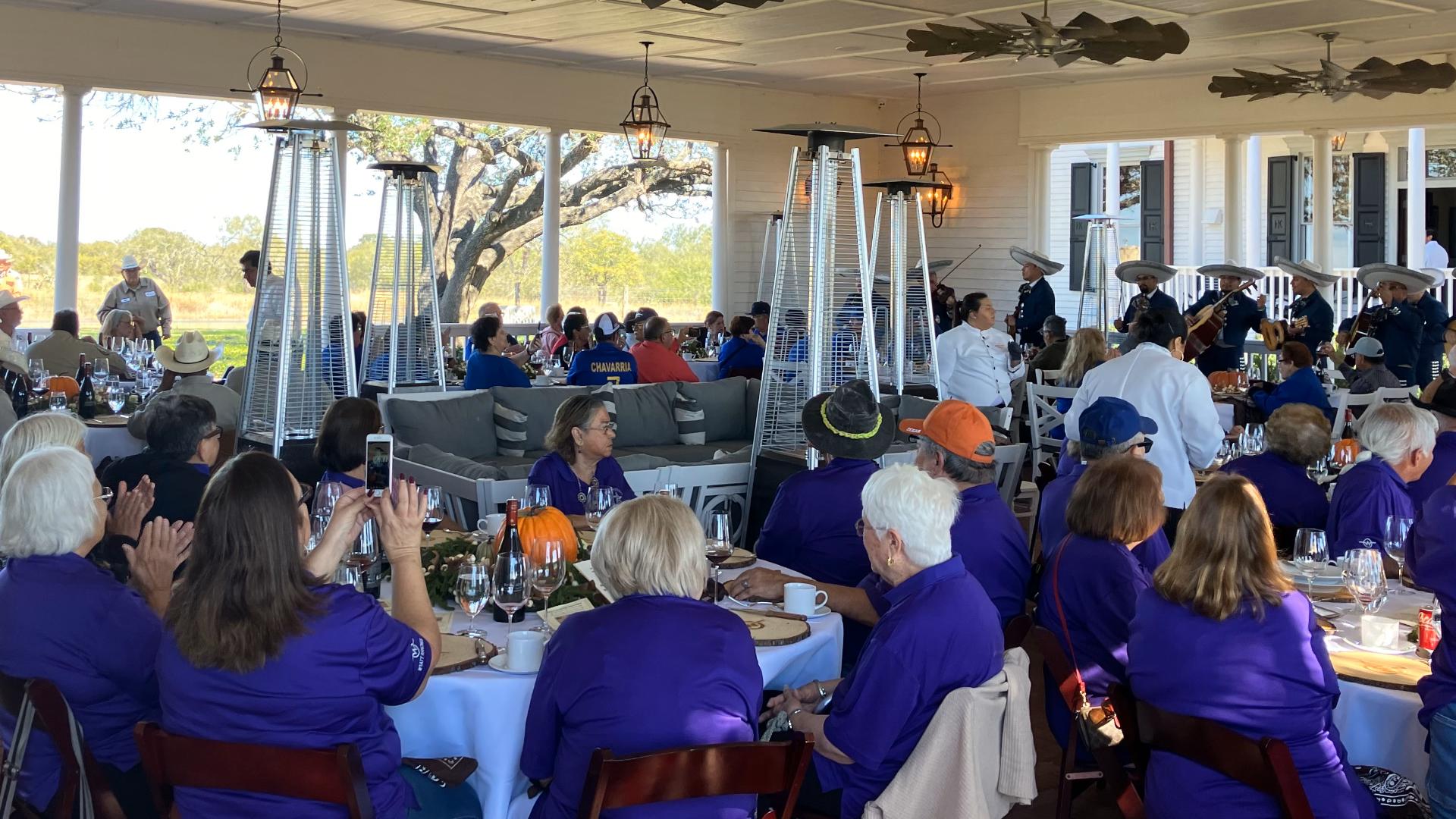 The group invited senior citizens from Concepcion, Agua Dulce and Freer to a lavish lunch Wednesday.