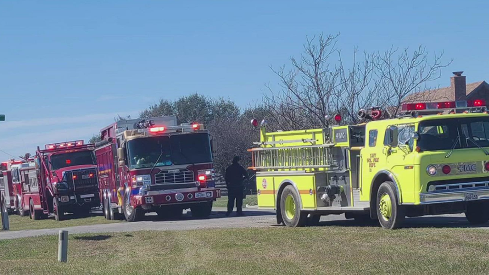 Some residents had to move their horses from the area. Fortunately, none were hurt.