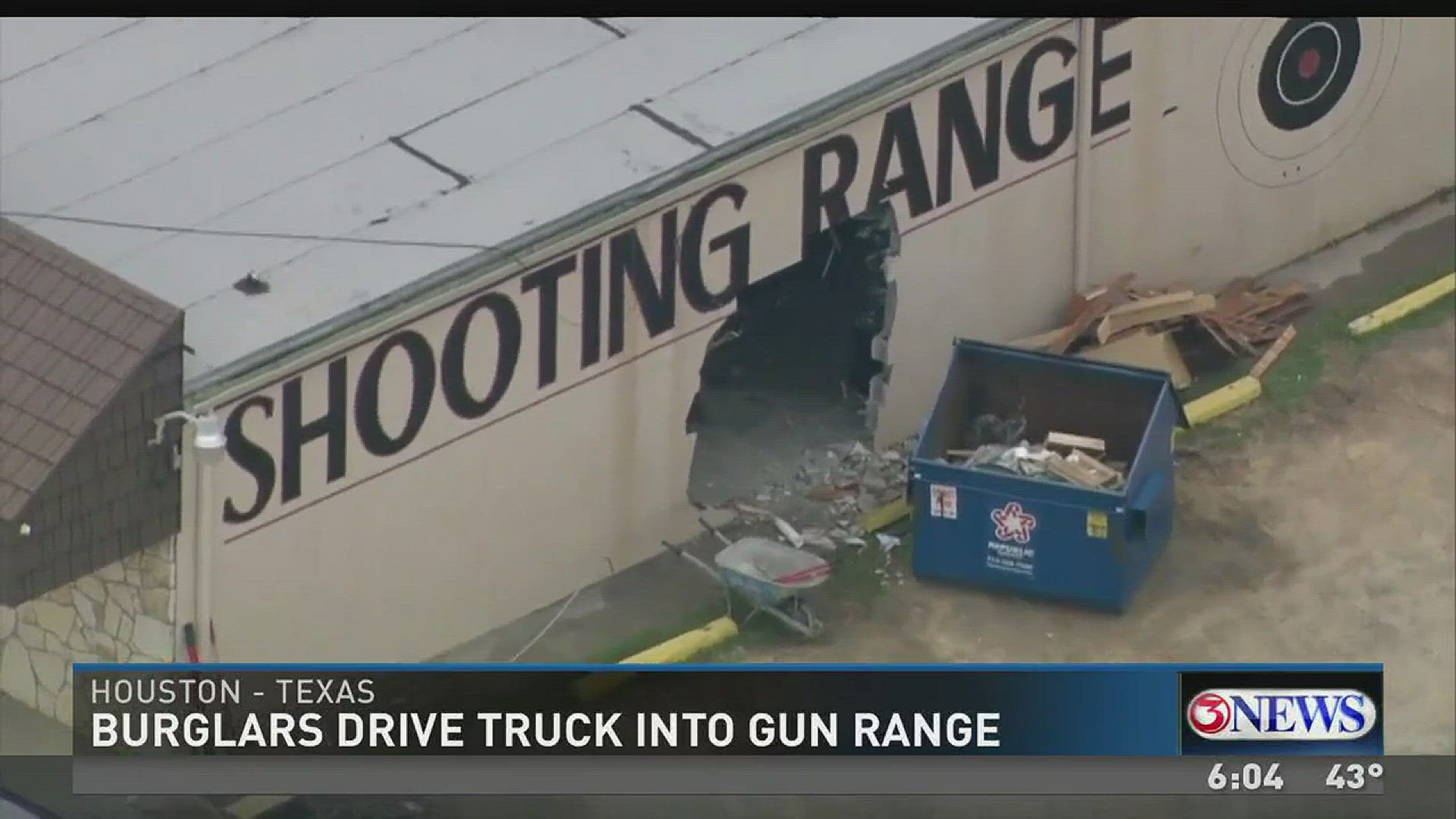 South Houston police say burglars took rifles and pistols from a gun range in a smash-and-grab early Thursday.