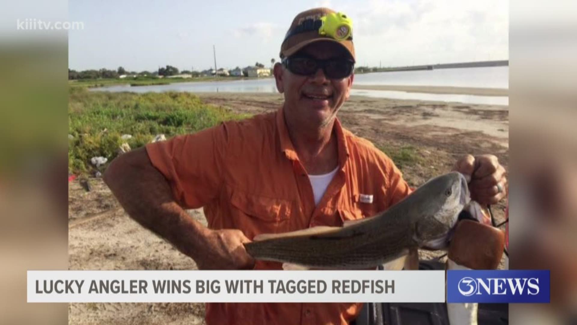 It was a once in a lifetime catch for fisherman Luis DeLeon, but actually it was the second time that he's reeled in a tagged redfish.