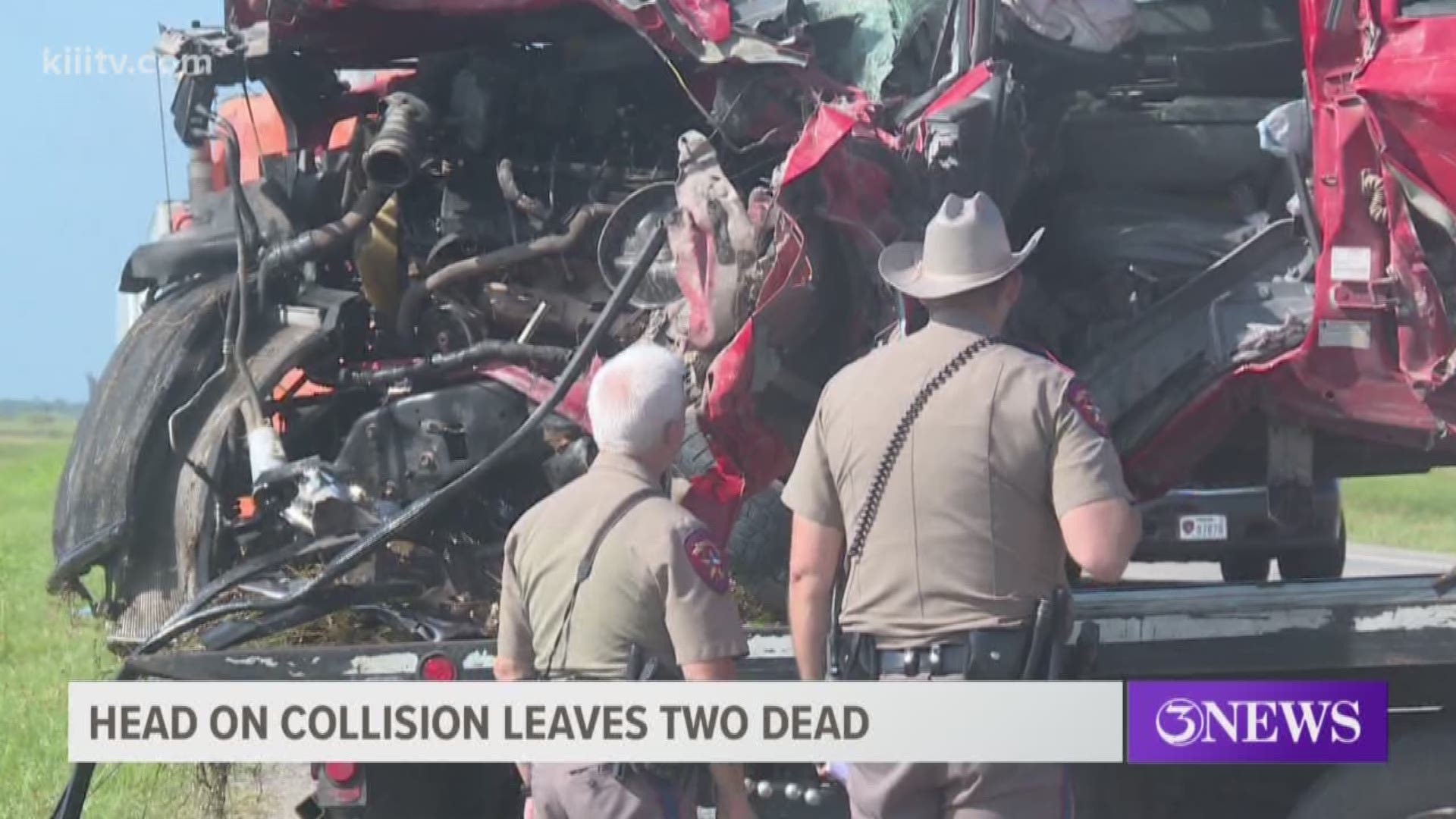Silver truck traveling wrong way caused two vehicle fatal crash