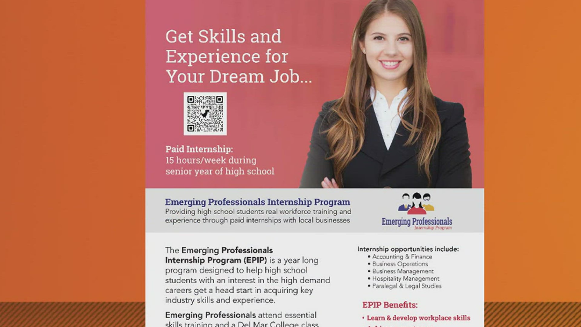 High school students will only thrive with real workforce training and experience. EPIP provides students with authentic experiences & connections while being paid.