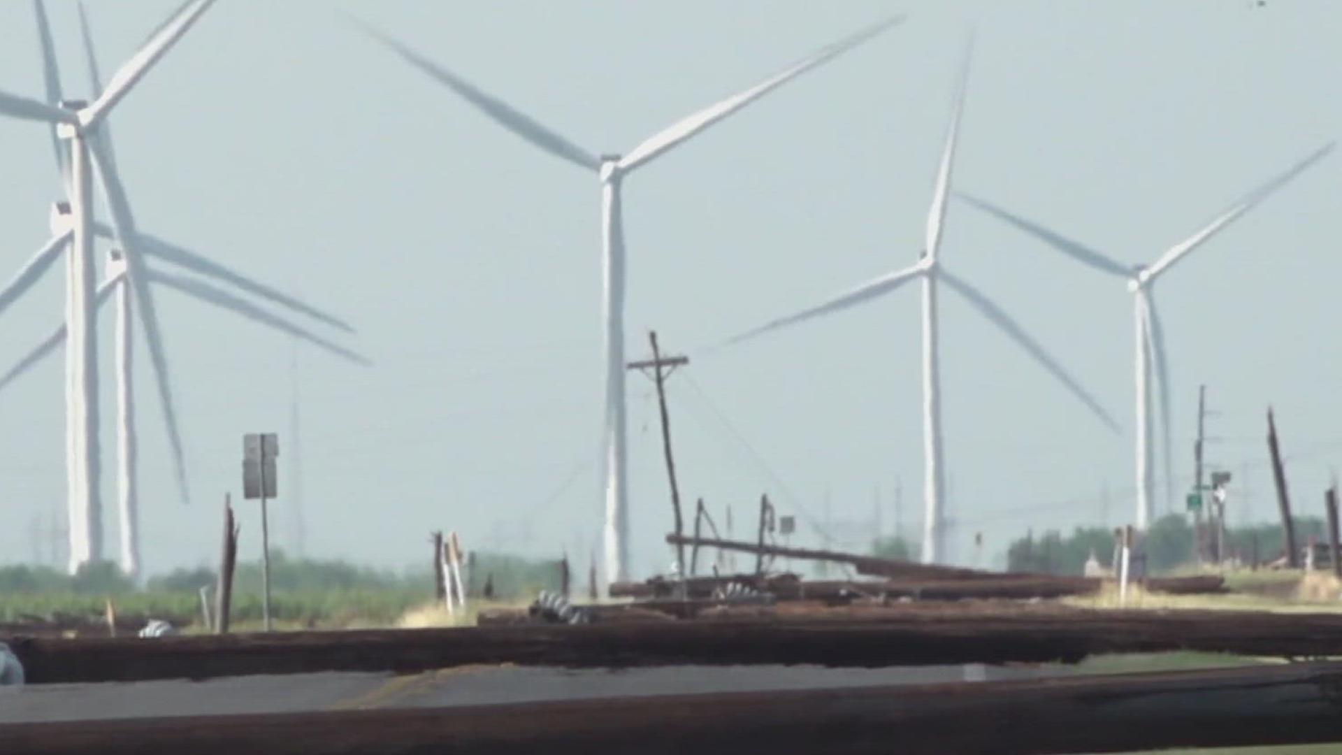 AEP crews have now restored power to 95% of customers in Alice after Thursday's violent storms knocked out nearly half the town's electrical infrastructure. 