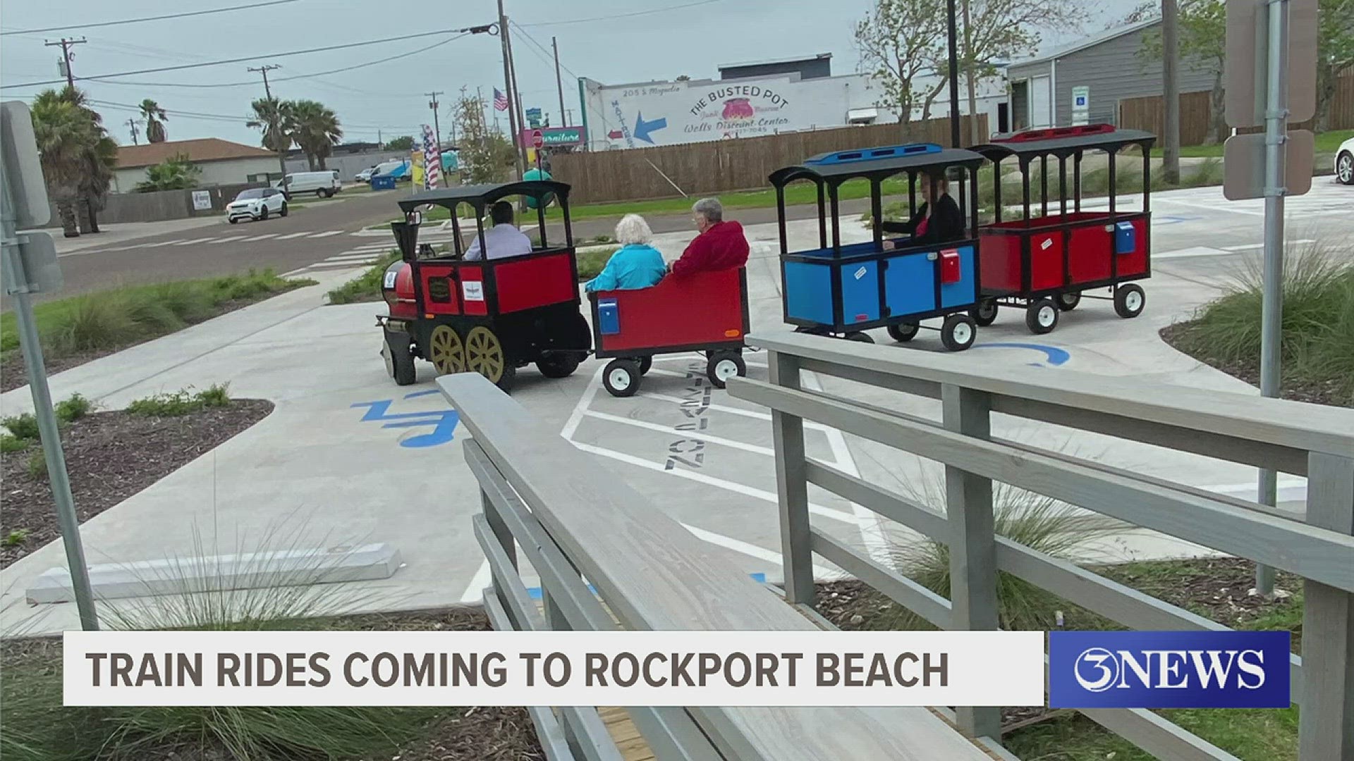 The tour has been offered at the train depot, but service is now being expanded out to the beach.