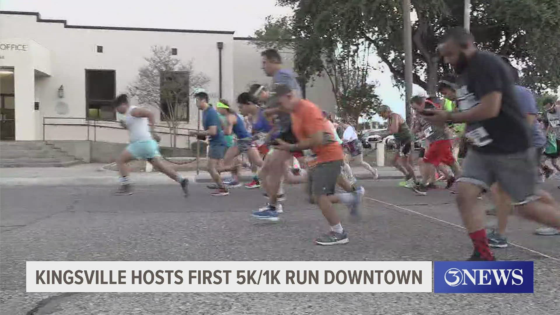 The city of Kingsville hosted its first 5k/1k run downtown on Friday.