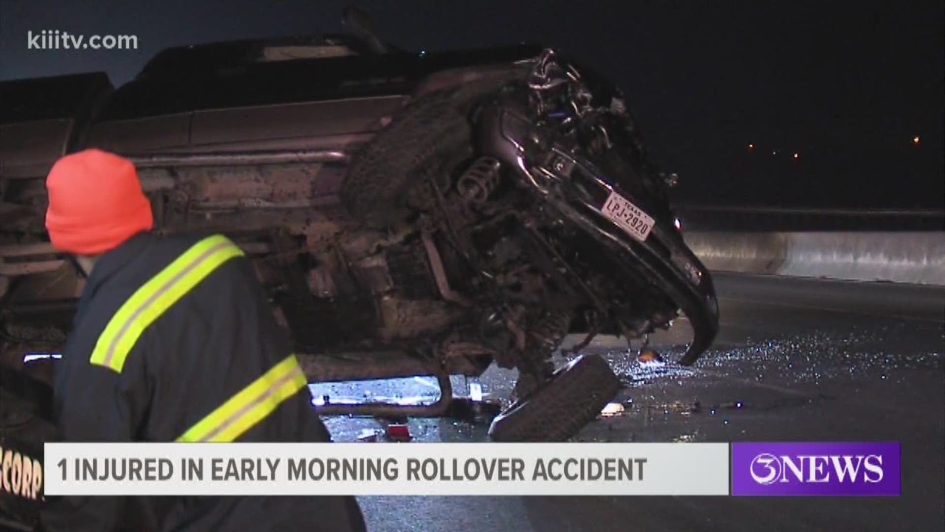 Man transported to hospital after rollover accident on Interstate