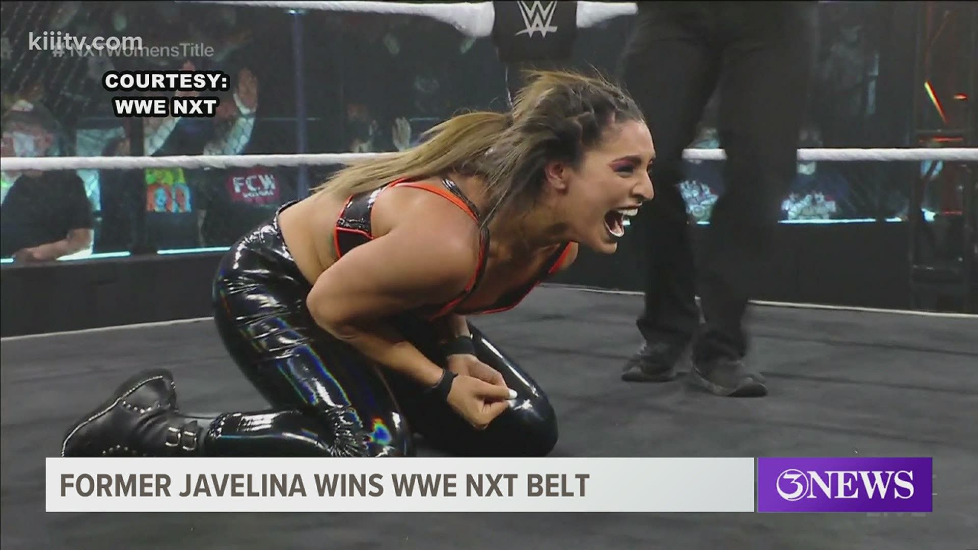 Victoria Gonzalez (now Raquel Gonzalez in wrestling) won her first WWE NXT women's title Wednesday.