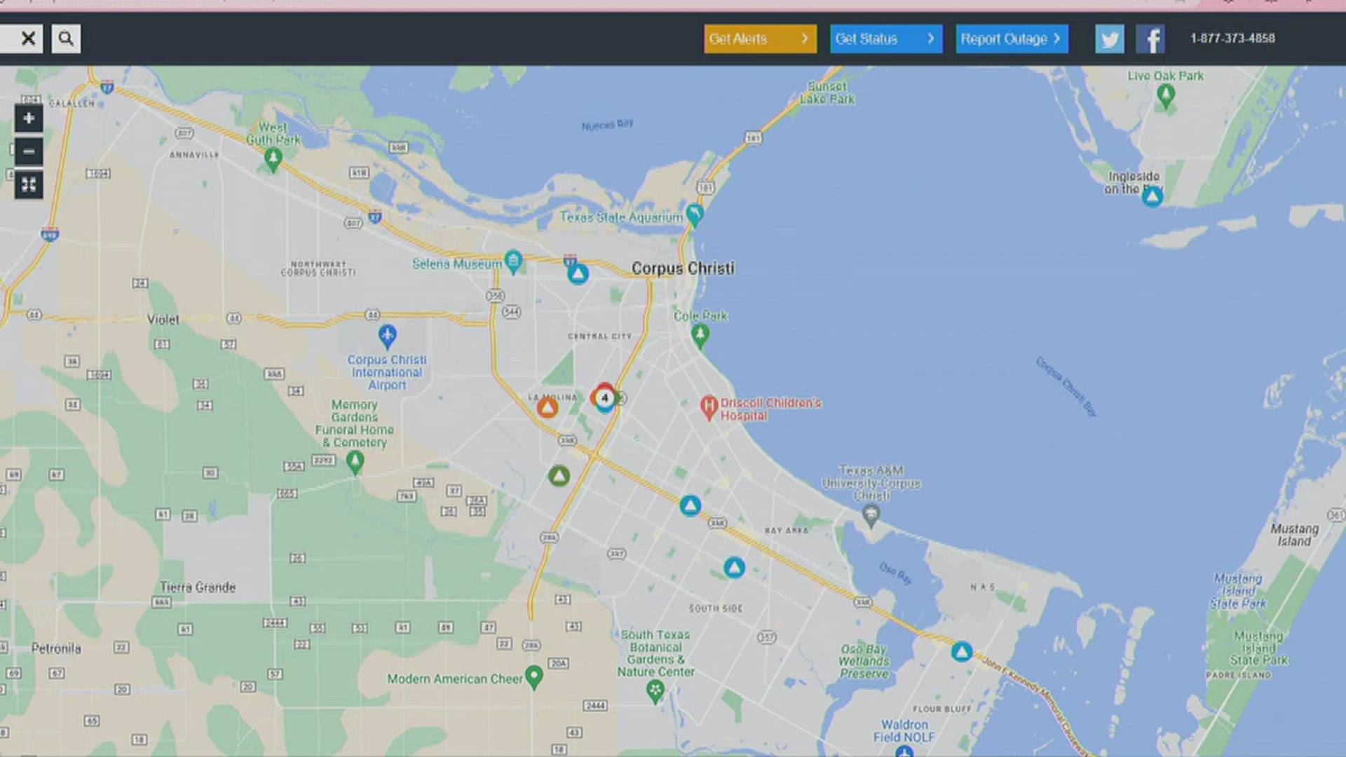 Freezing, icy weather forces power outages in Rockport, Premont on Monday