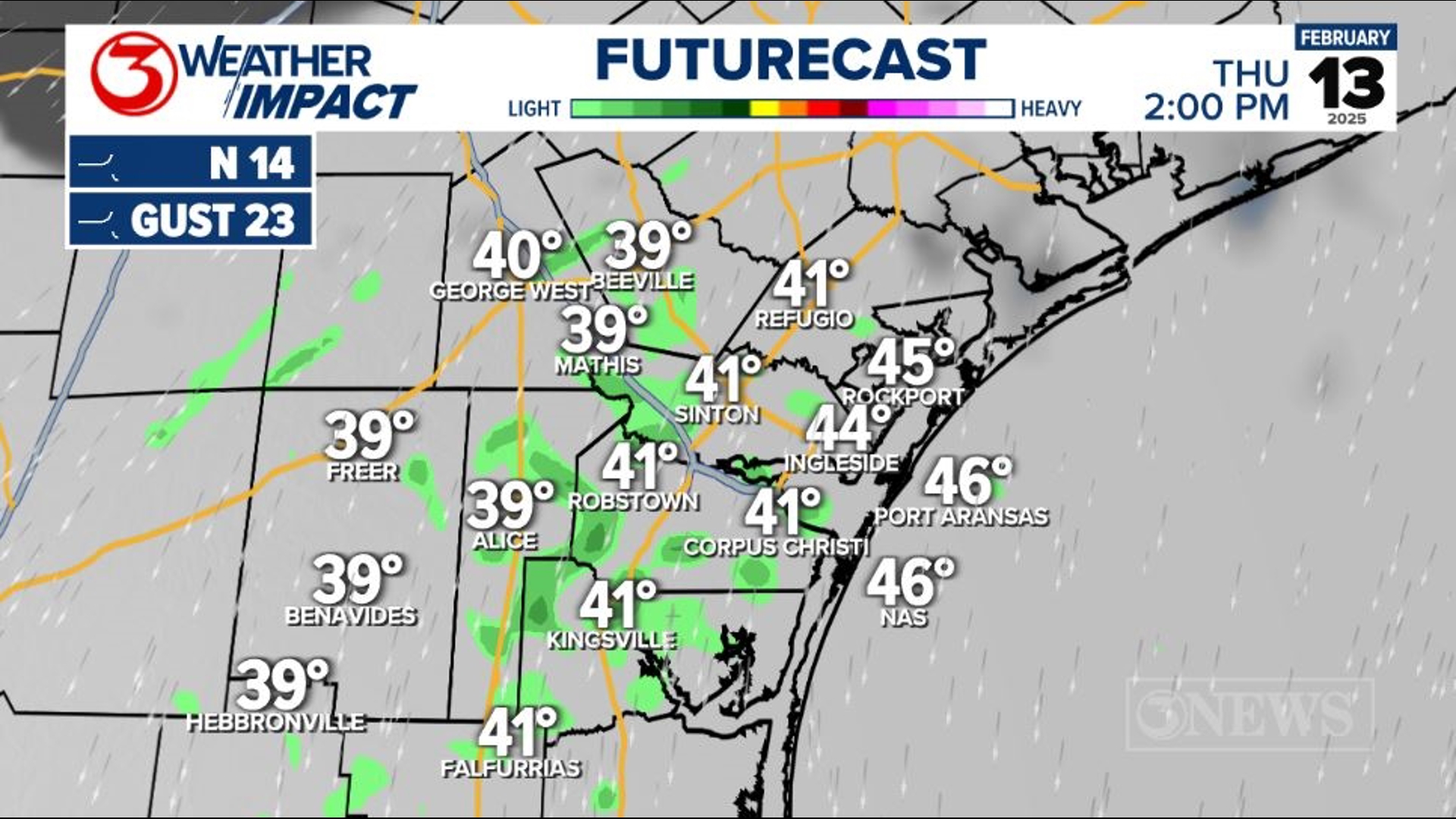 WEATHER IMPACT ALERT: Corpus Christi area to see 30-plus degree drop ...