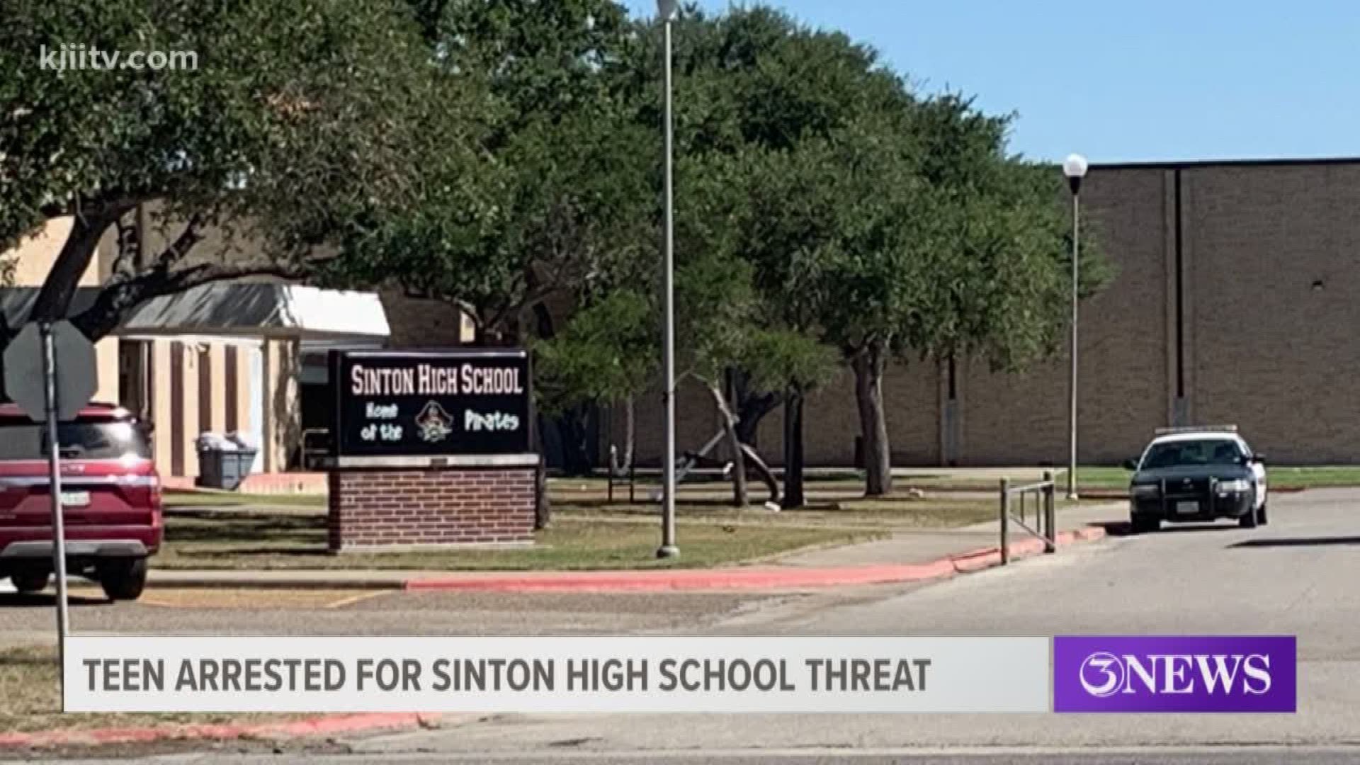 A 15-year-old student at Sinton High School was arrested Tuesday after allegedly posting a threatening Snapchat video.