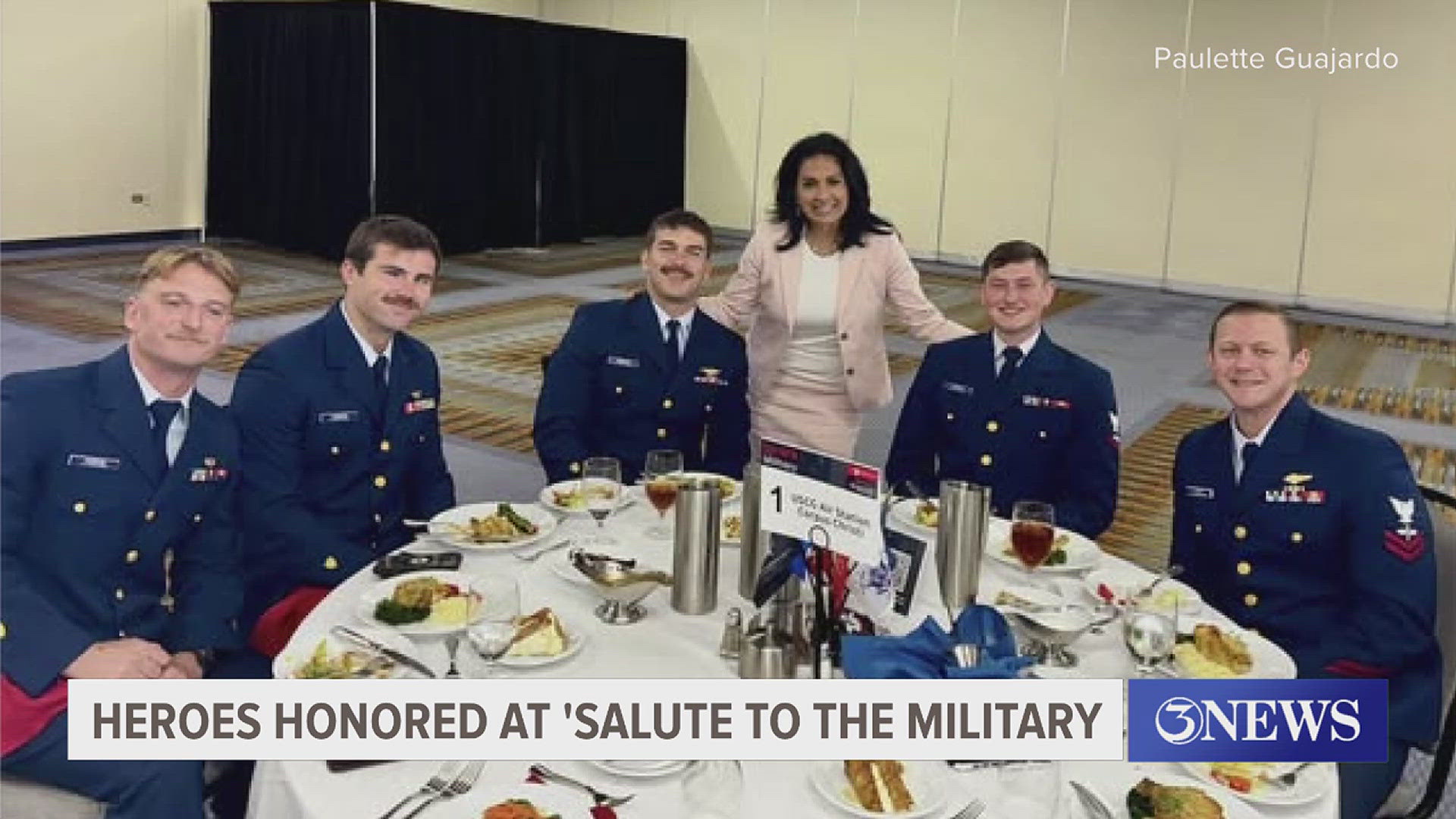 The event highlighted the celebration of Coast Guard swimmers who contributed to the lifesaving efforts of first responders in Hill Country flooding.