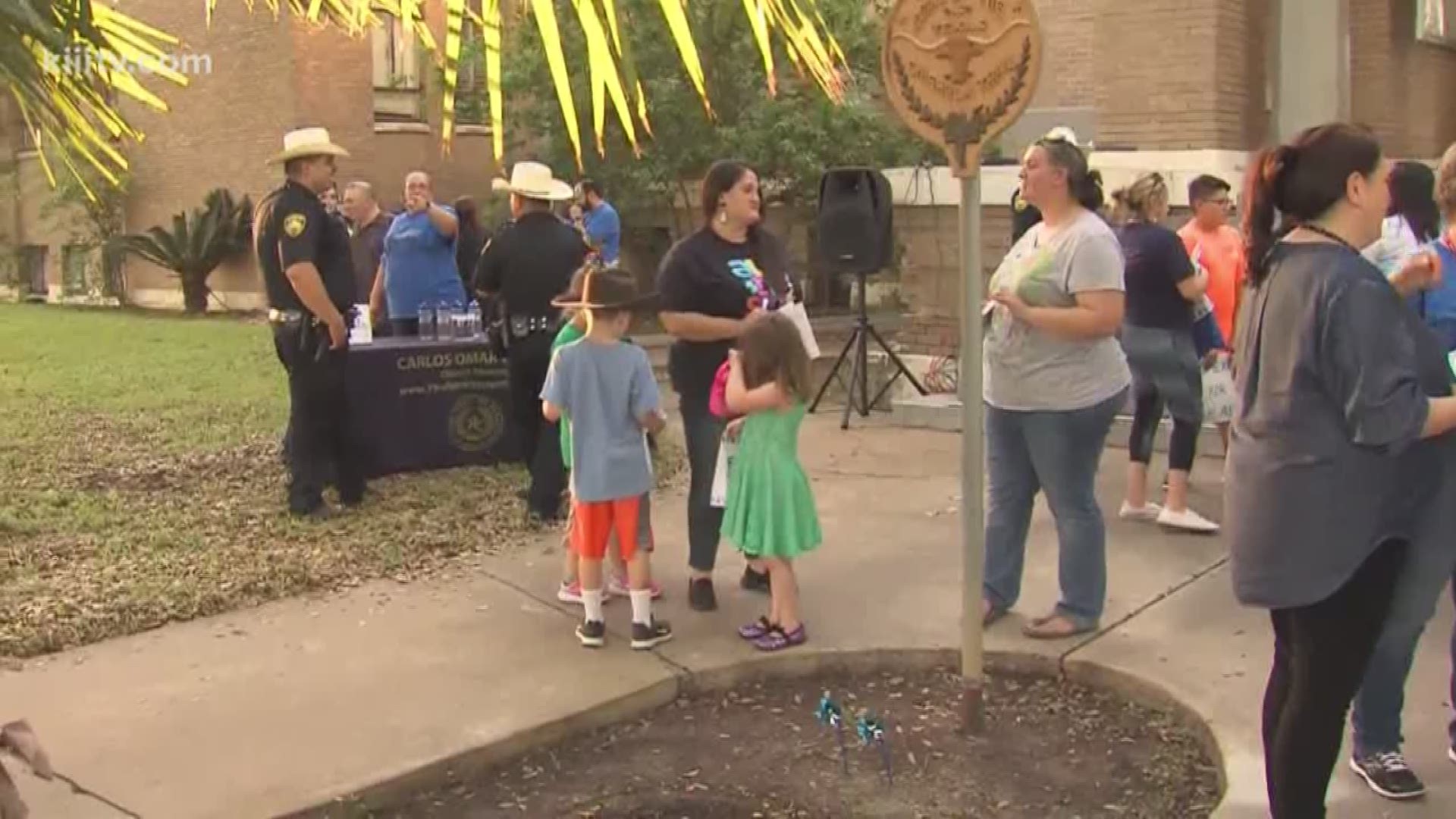Officials with Child Protective Services and CASA gathered Tuesday night for a special candlelight vigil in Alice to pay tribute to the victims of child abuse.