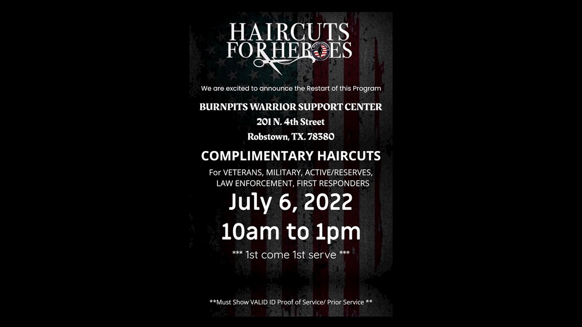 Burn Pits360 offers free haircuts for veterans, first responders