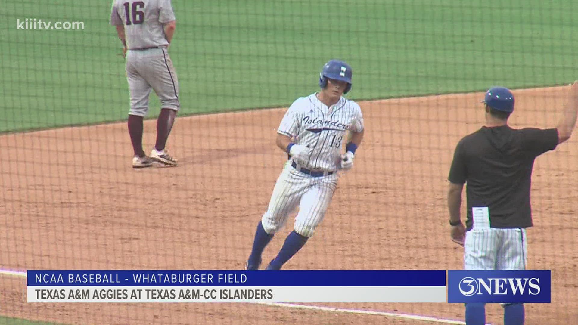 Texas A&M-CC got a two-run HR from Josh Caraway in a loss to Texas A&M Tuesday.