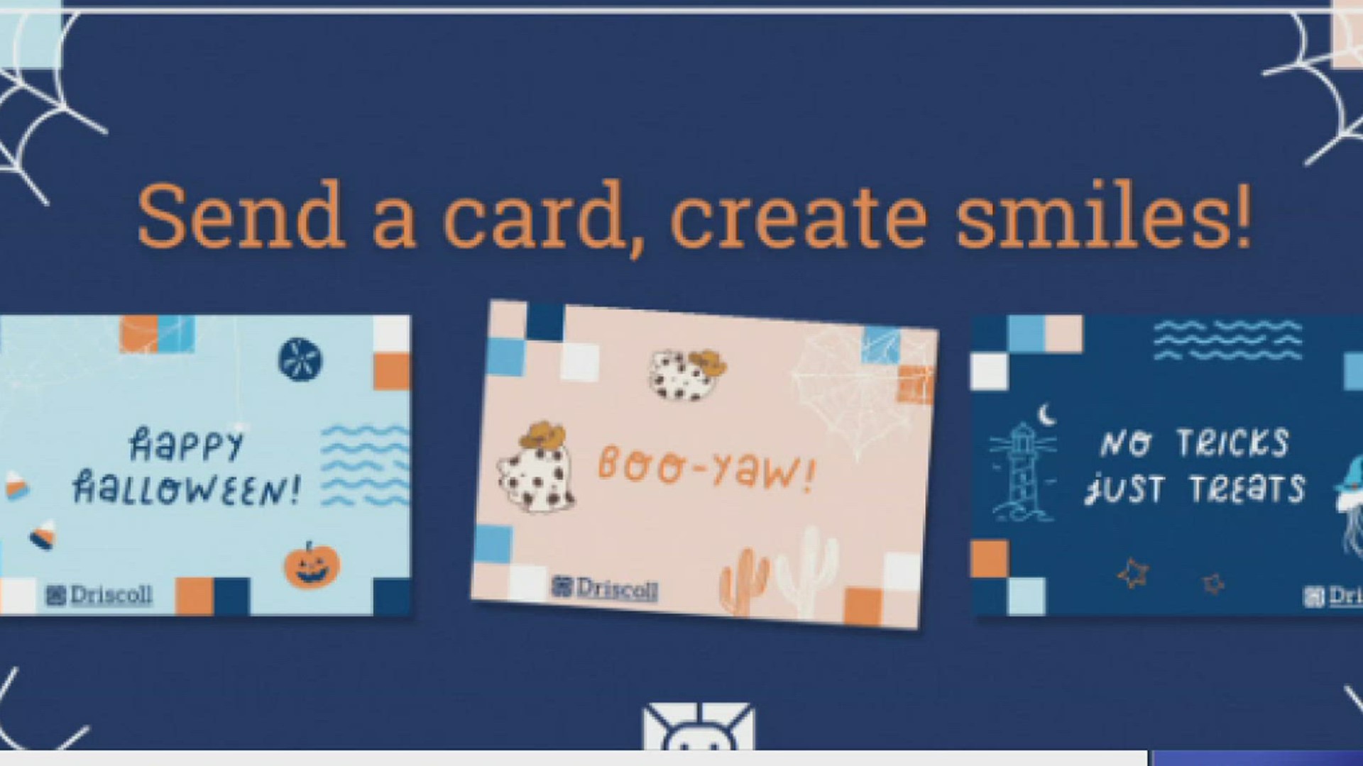 You can send a card to a patient, and it'll be delivered on Oct. 31.