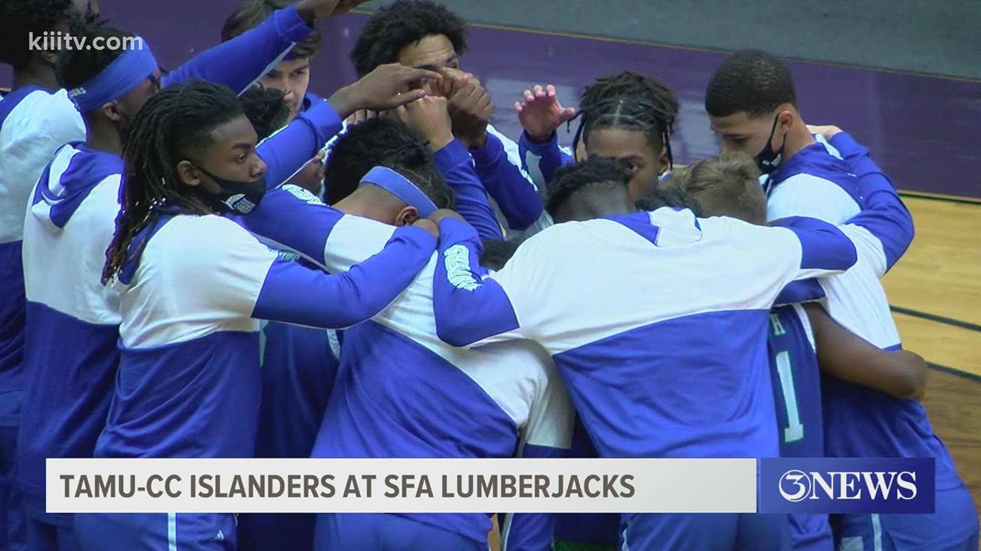 The Lumberjacks jumped out to an 11-0 lead and never looked back in an 80-68 win over the Islanders.