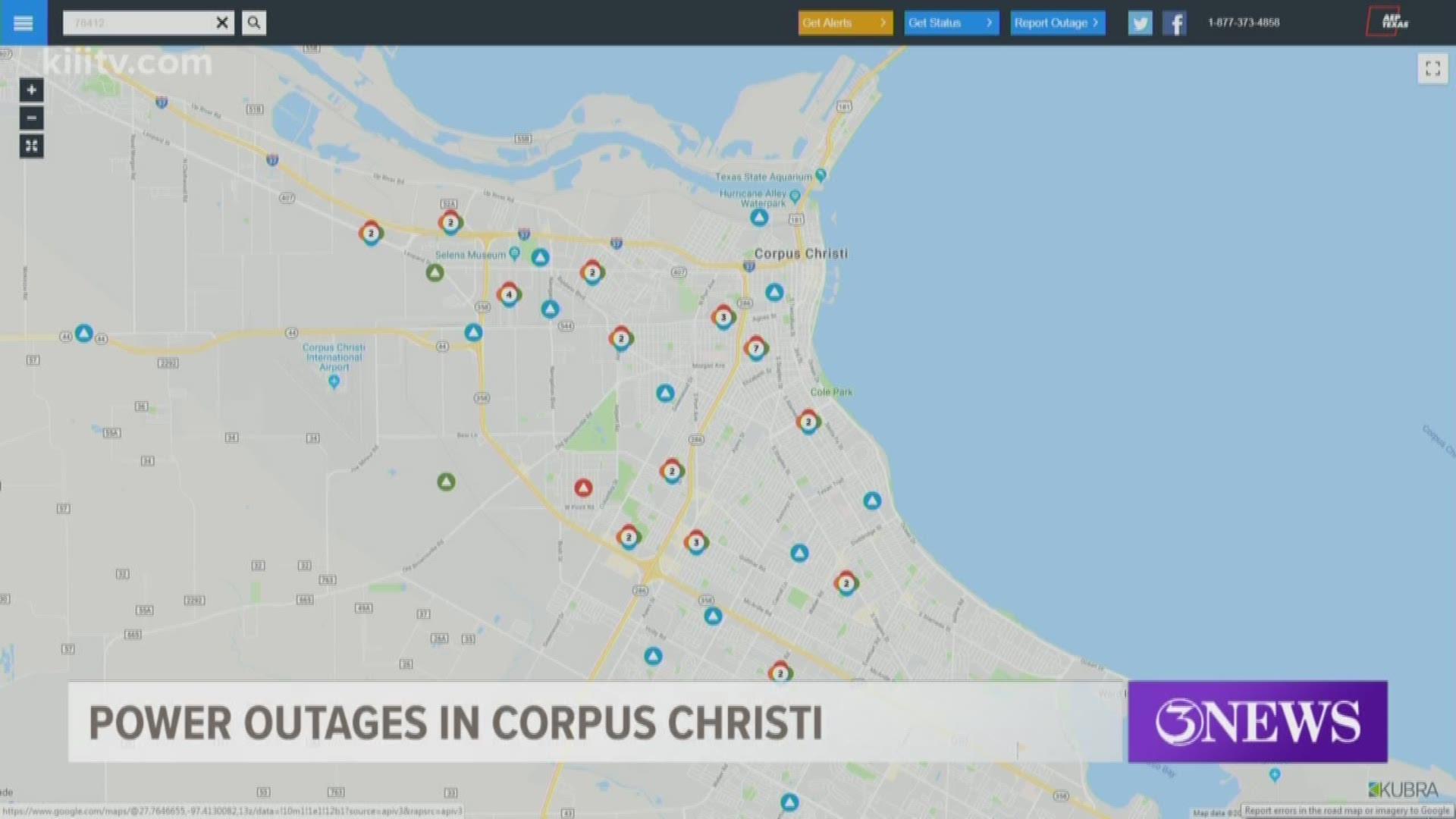Power Outage Affects 3 625 Aep Texas Customers In Corpus Christi