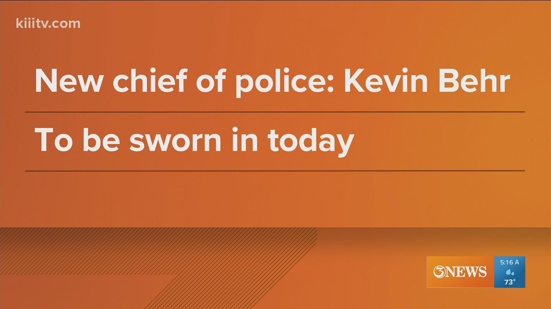 Kevin Behr will be sworn in as Beeville's 25th chief of police this Monday morning.