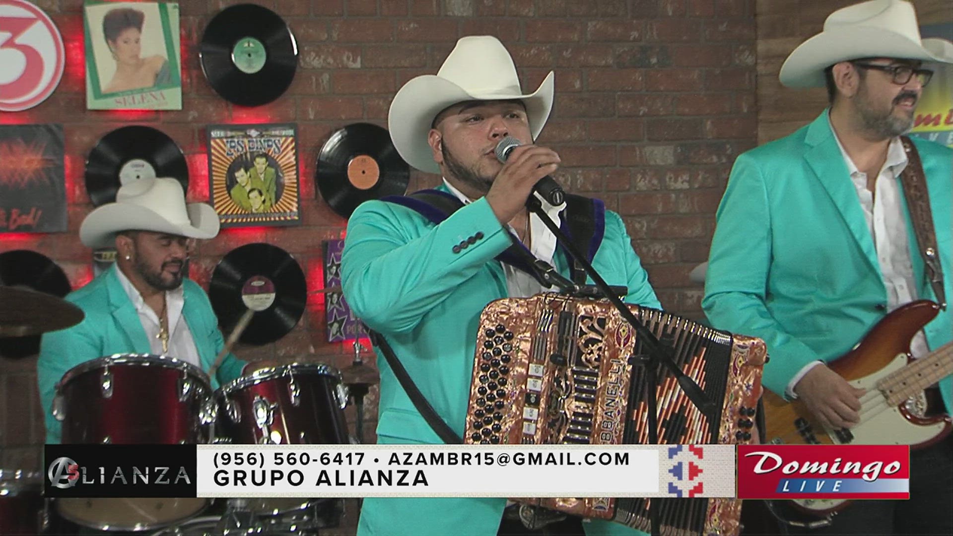 Tejano group, Groupo Alianza joined us live on Domingo Live to perform their song, "Carita de Ángel".