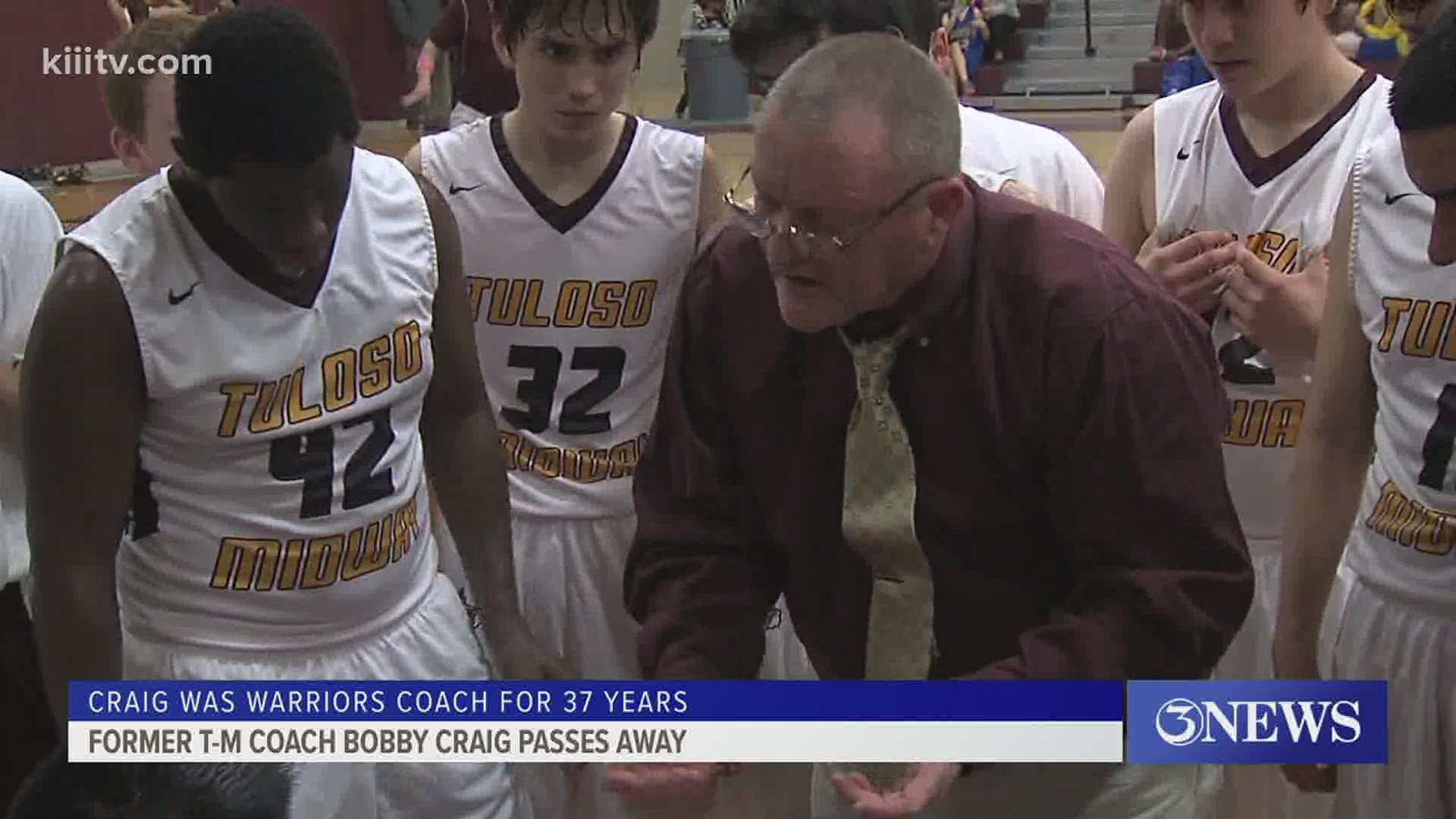 Craig was the boys basketball coach at Tuloso-Midway for 37 years.