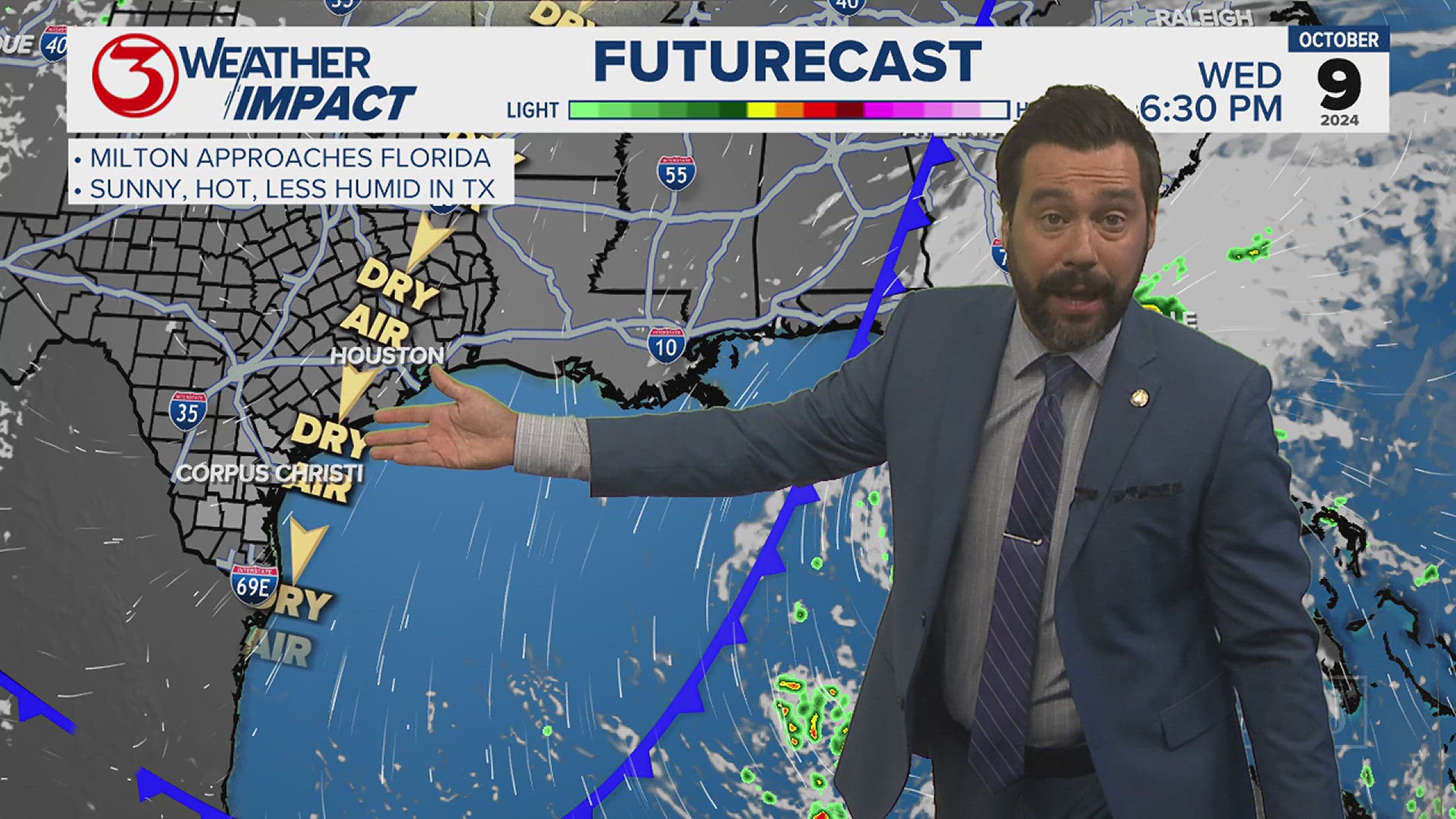 A weak cold front moves in Tuesday night, but don't expect a chill. Expect 90s, sunshine, less humidity, and lows in the 60s through the weekend!