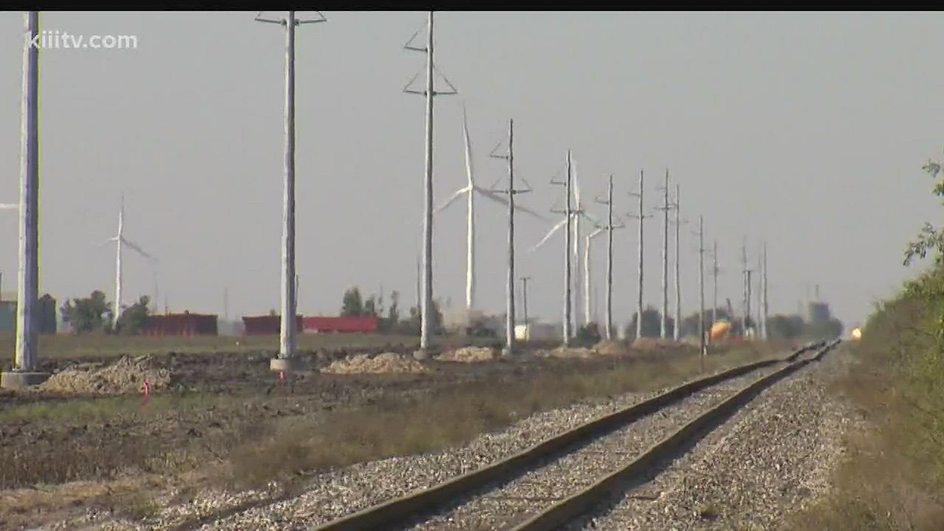 The land is being leveled along with some power and light poles being put in place.