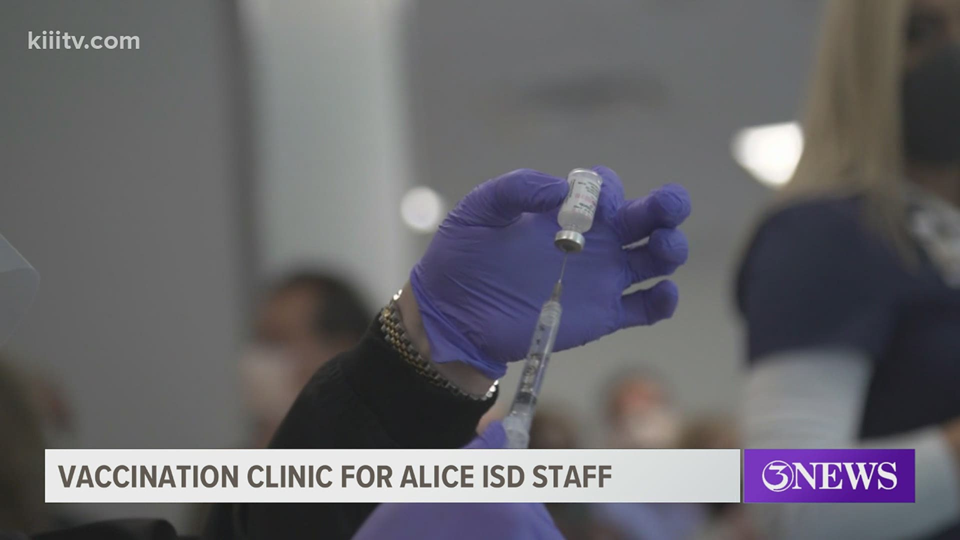 Out of 450 vaccines being given out Saturday, about 270 are designated for Alice ISD employees.