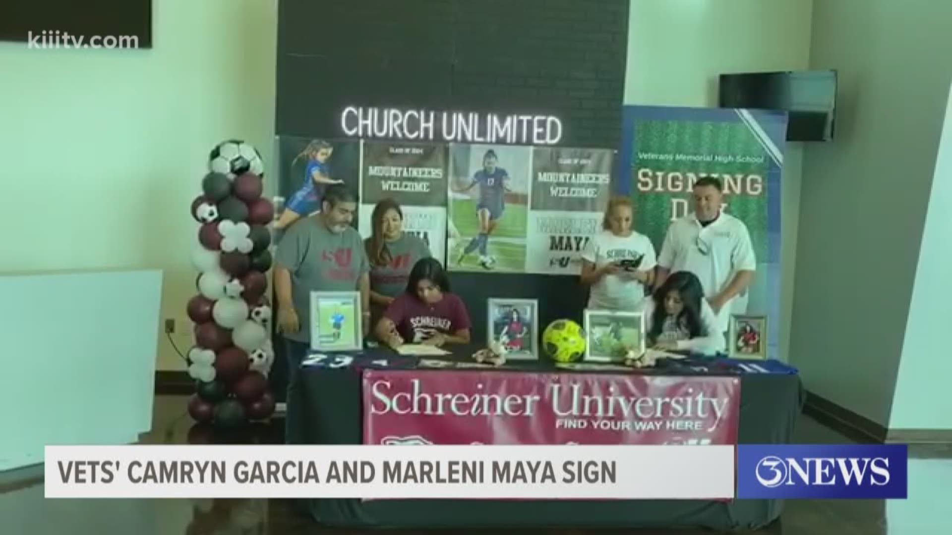Eagles soccer players Camryn Garcia and Marleni Maya both signed with Schreiner University.