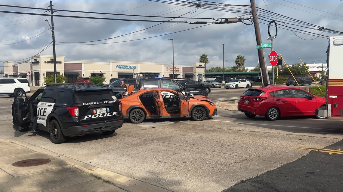 Three arrested by Corpus Christi police after crashing a stolen car on ...