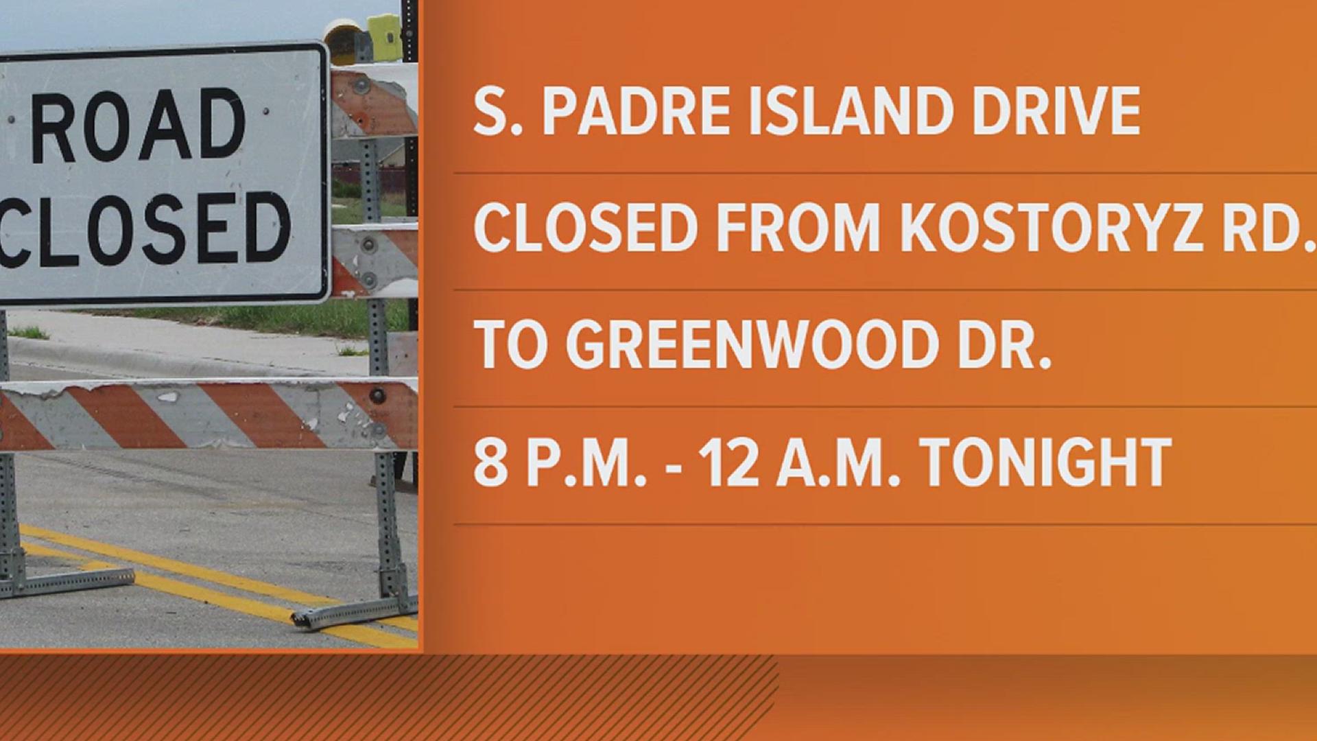 Crews will be working on the concrete barrier from 8 p.m. until midnight. Drivers are asked to slow down and be cautious.