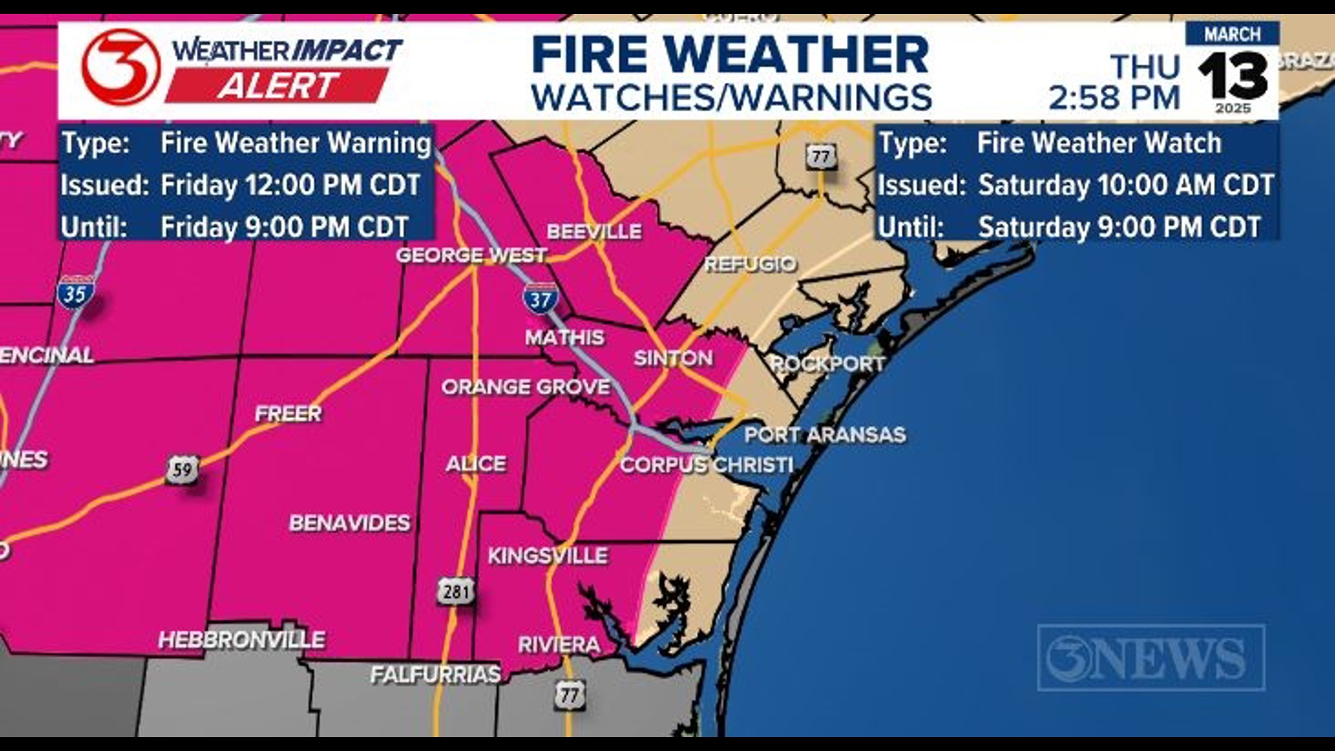 Weather Impact Alert: Extreme fire danger into the weekend | kiiitv.com