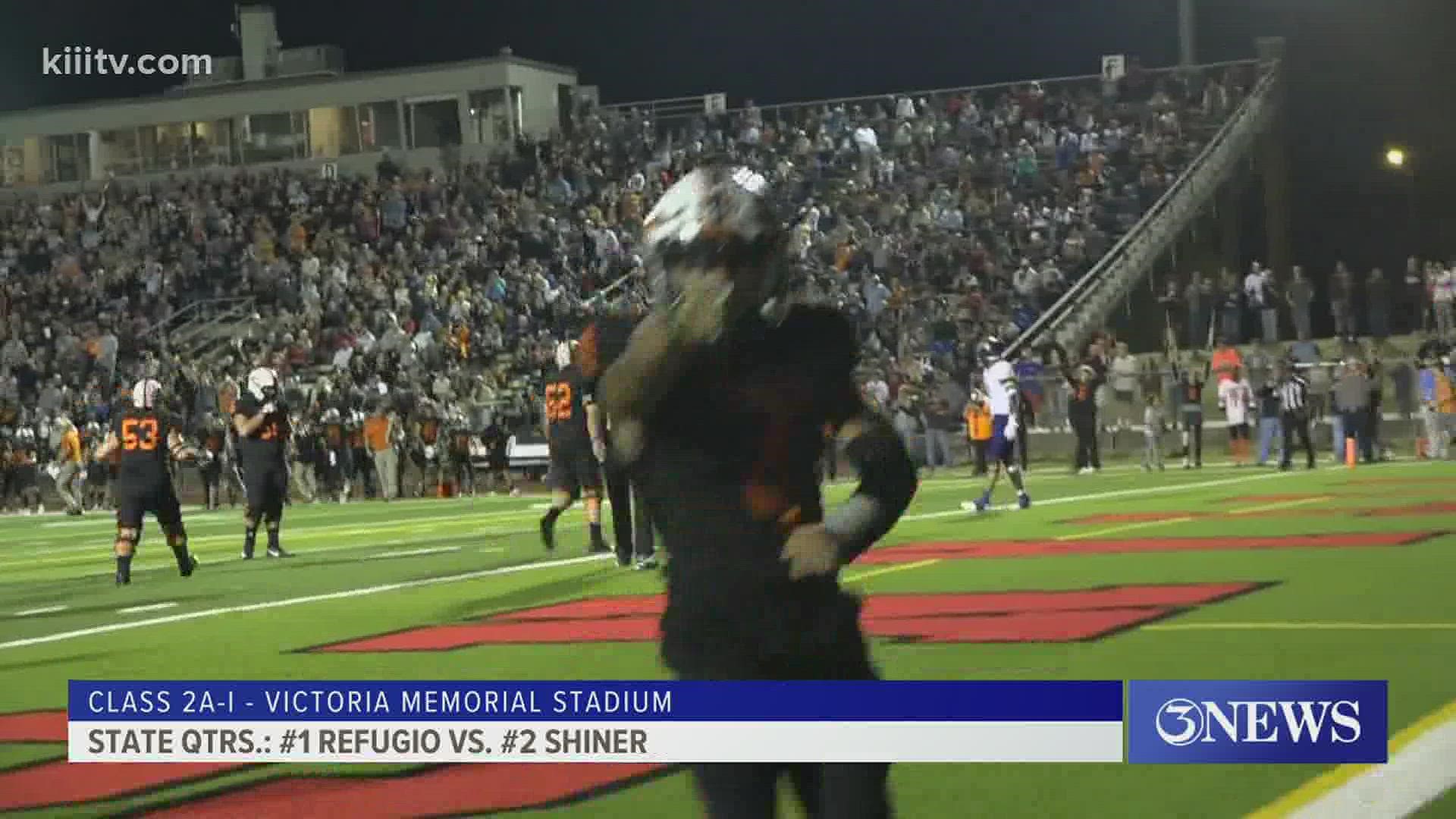 Shiner outplays the Bobcats, 14-55. Dalton Brooks had 6 rushing TDs for the Comanches.