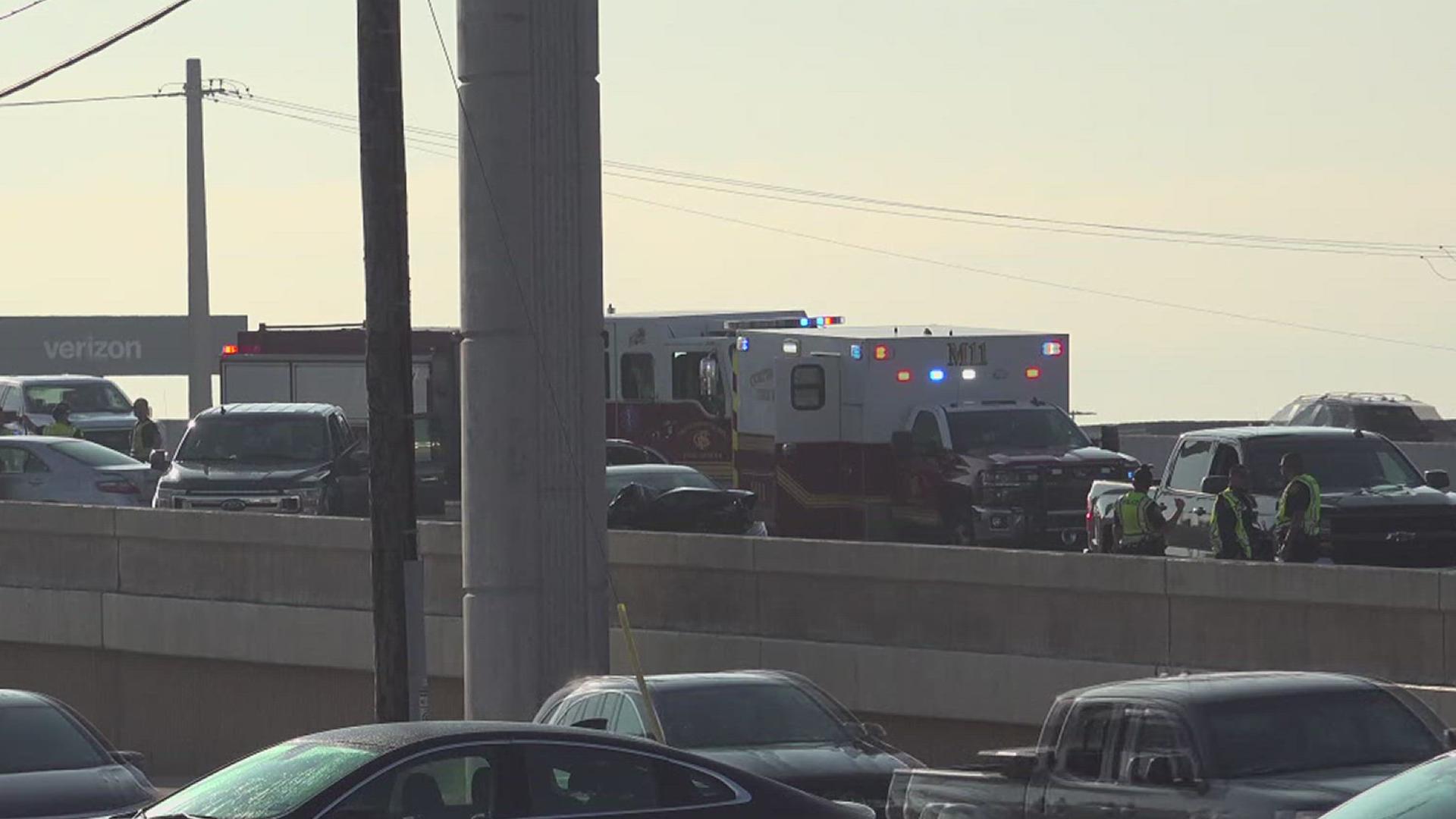 Corpus Christi Police Department officials said the collisions were caused by drivers following too closely to one another in heavy morning traffic. 