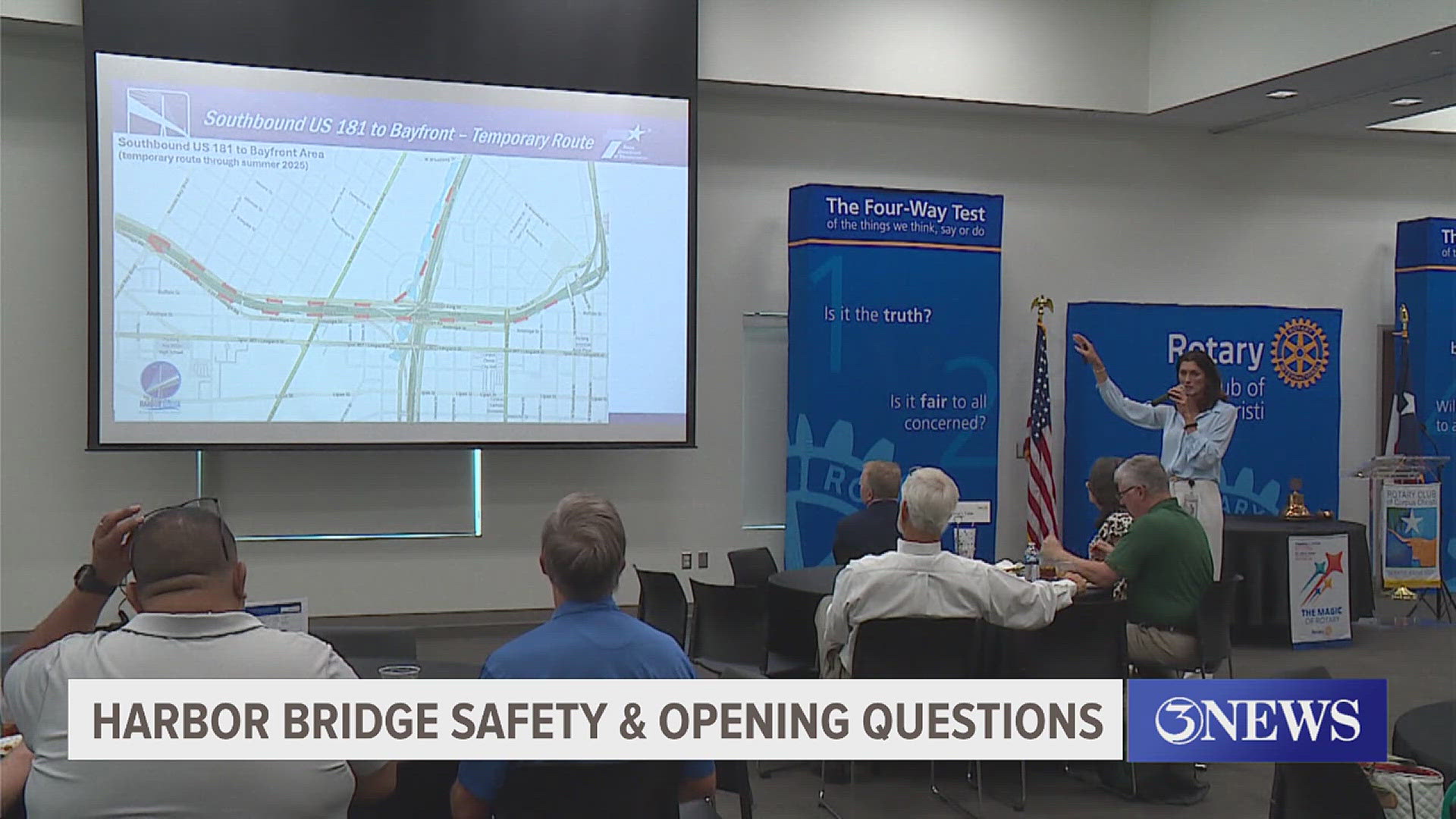 Spokesperson for Fatiron Dragados Lynn Allison addressed safety concerns after a picture of a crack in the new bridge began circulating on social media.