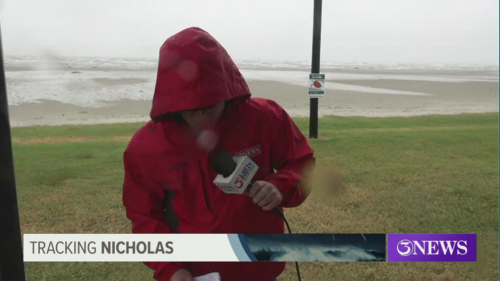 3 News team gives a live update on the progression of Tropical Storm Nicholas