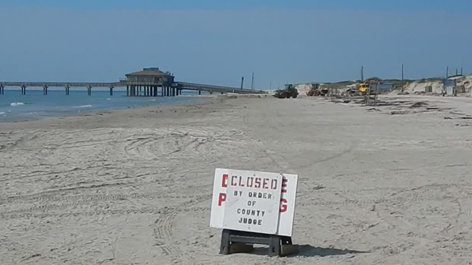 At Bob Hall Pier, repairs to the parking lot are just getting started and the fate of the pier itself is still awaiting the results of tests on the concrete pilings.