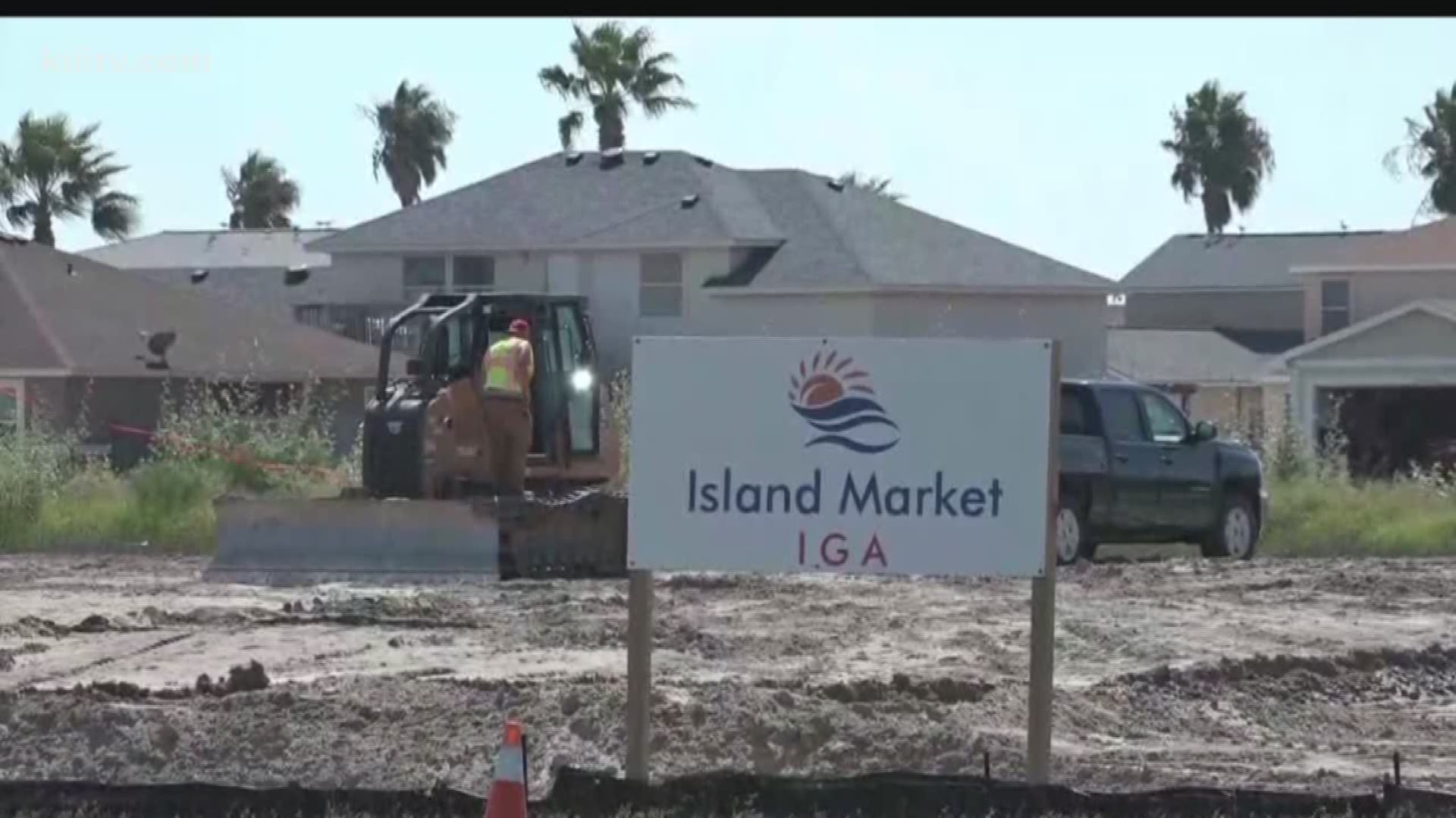 Dirt is being moved off Park Road 22 on Padre Island near the Seashore Middle Academy, the future site of Island Independent Grocery Stores of America.